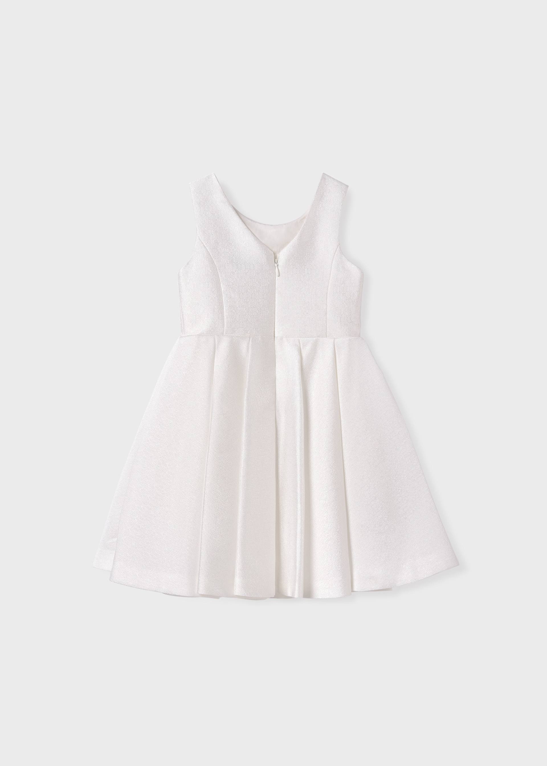 Abito lucido con fiocco bambina