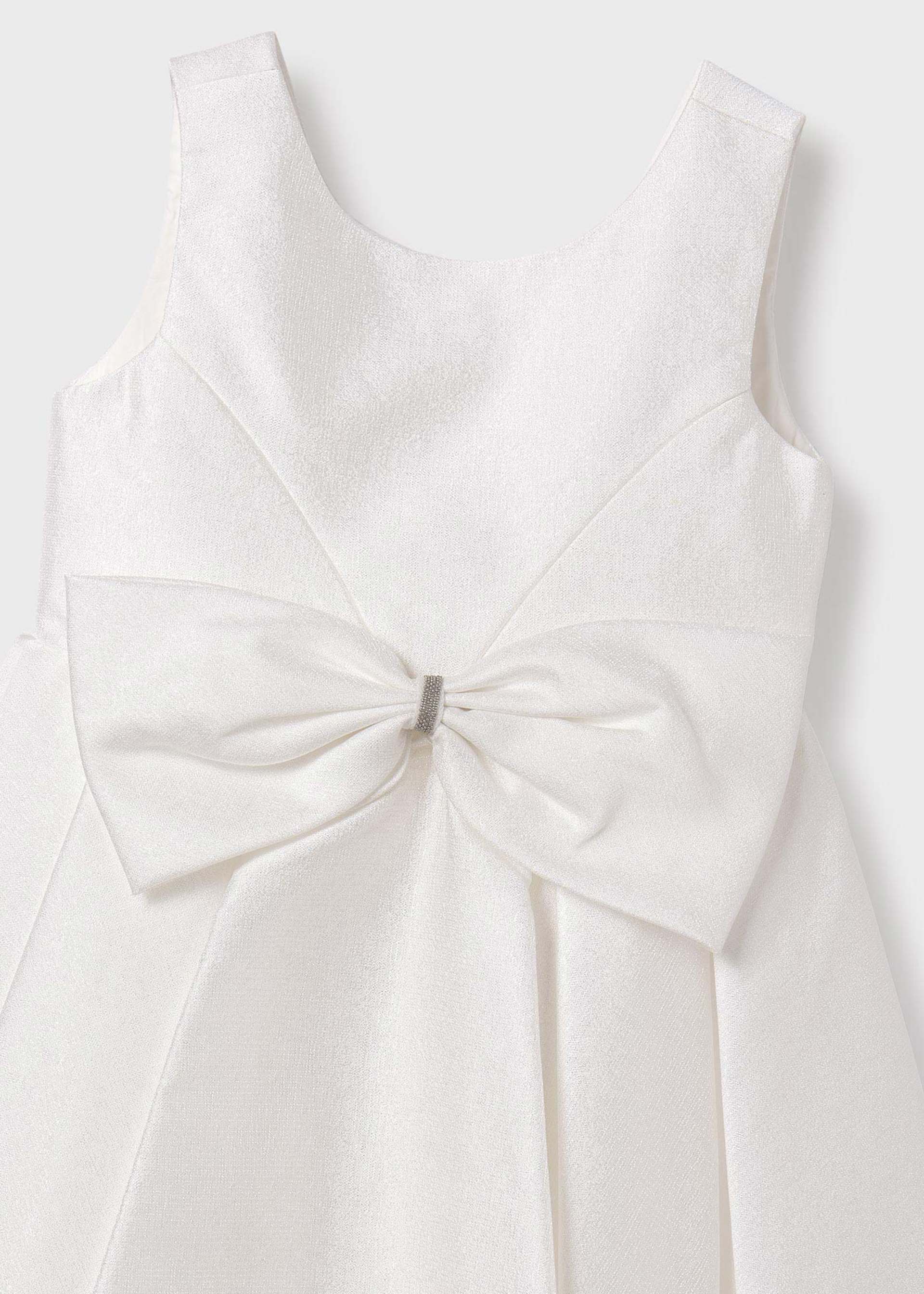 Vestido fantasía brillo lazada niña