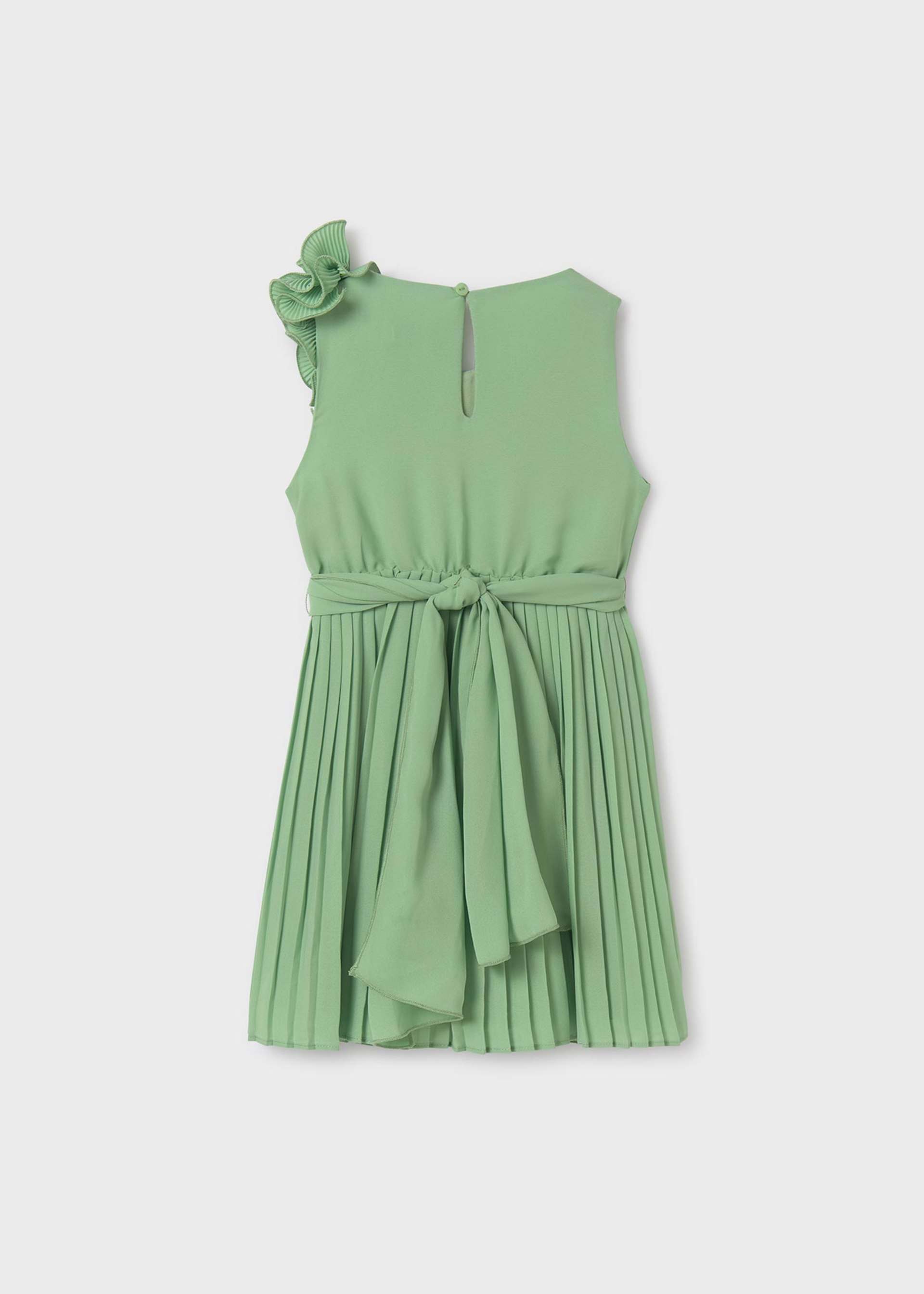 Vestido gaza plissado menina