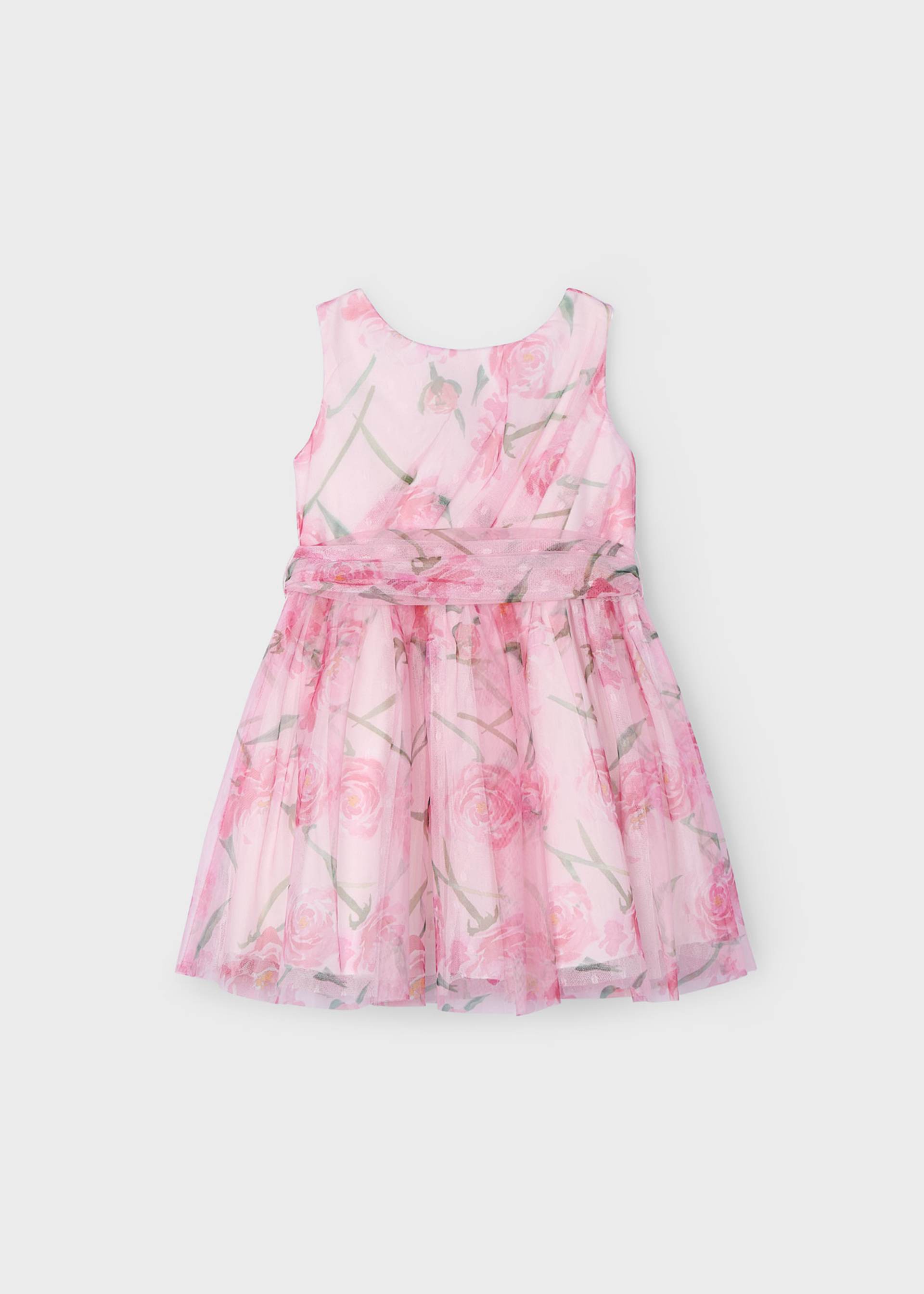 Vestido tul estampado niña