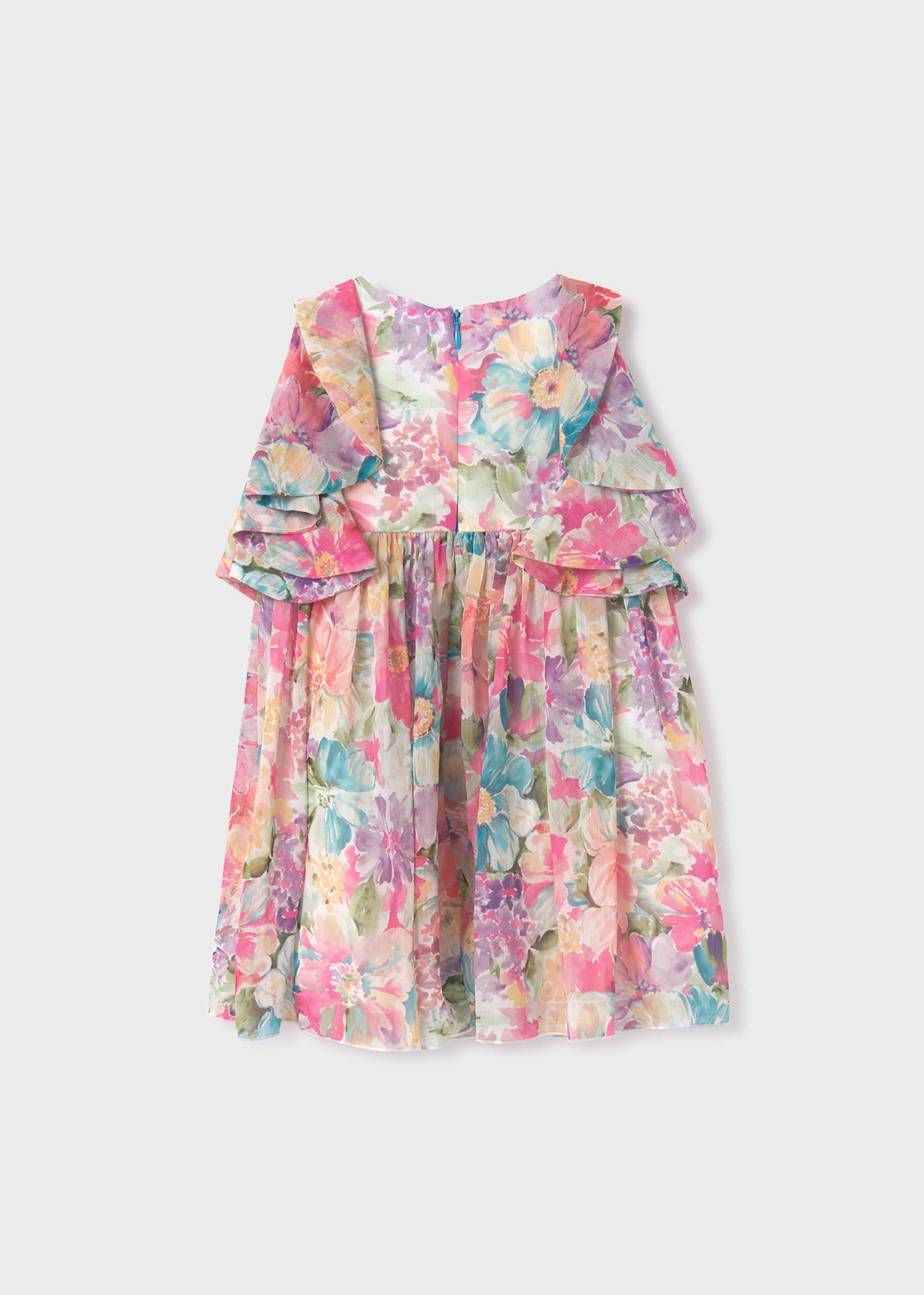 Vestido bambula gaza estampado menina