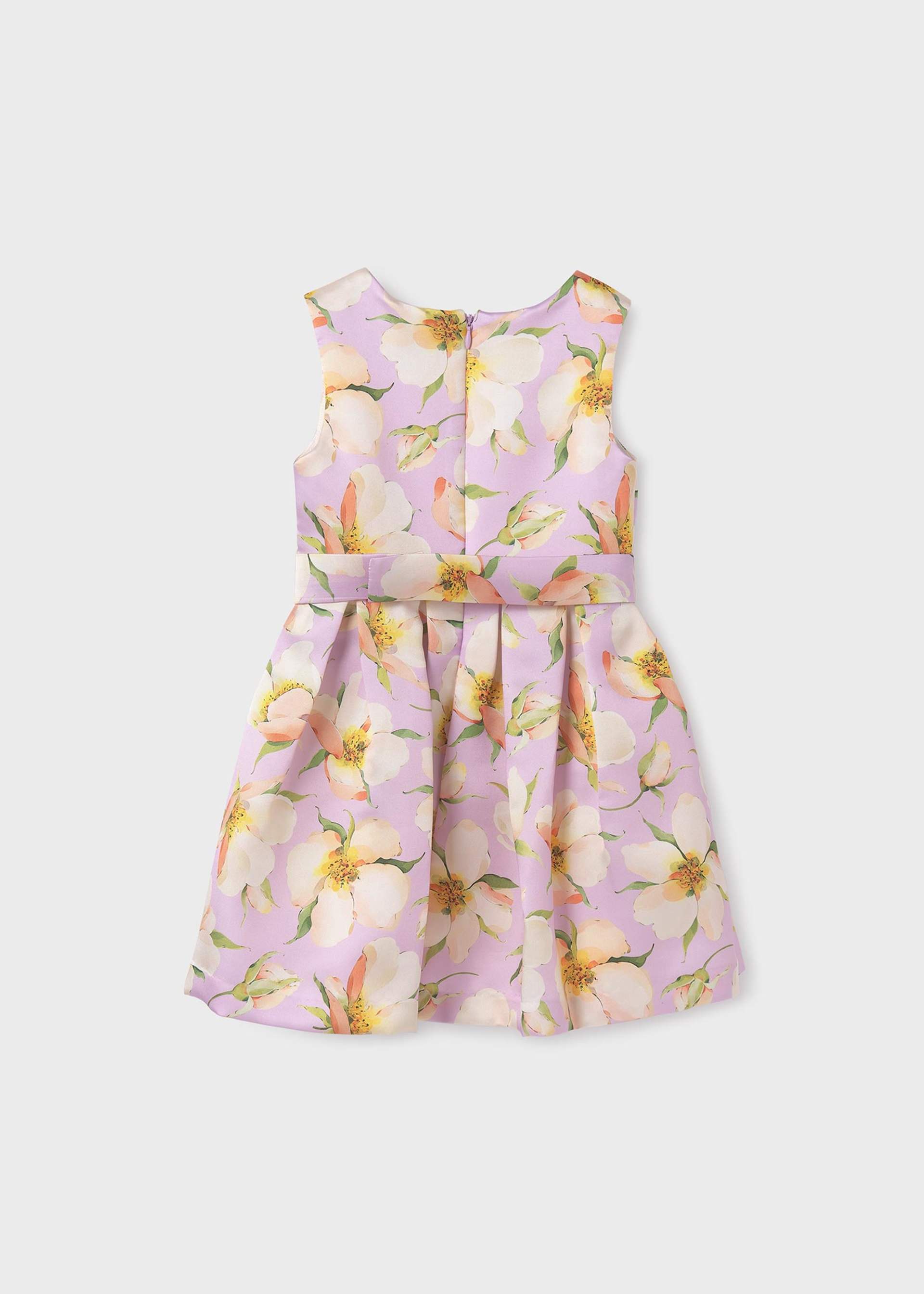 Vestido mikado estampado niña