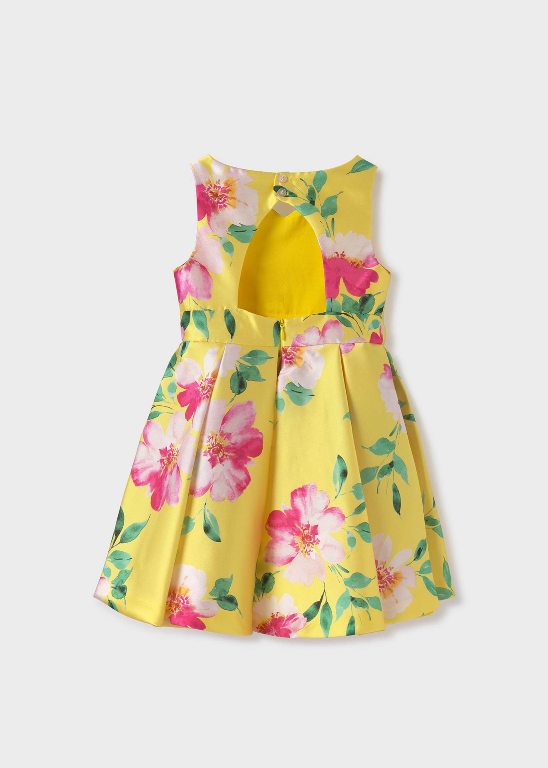 Vestido mikado estampado niña