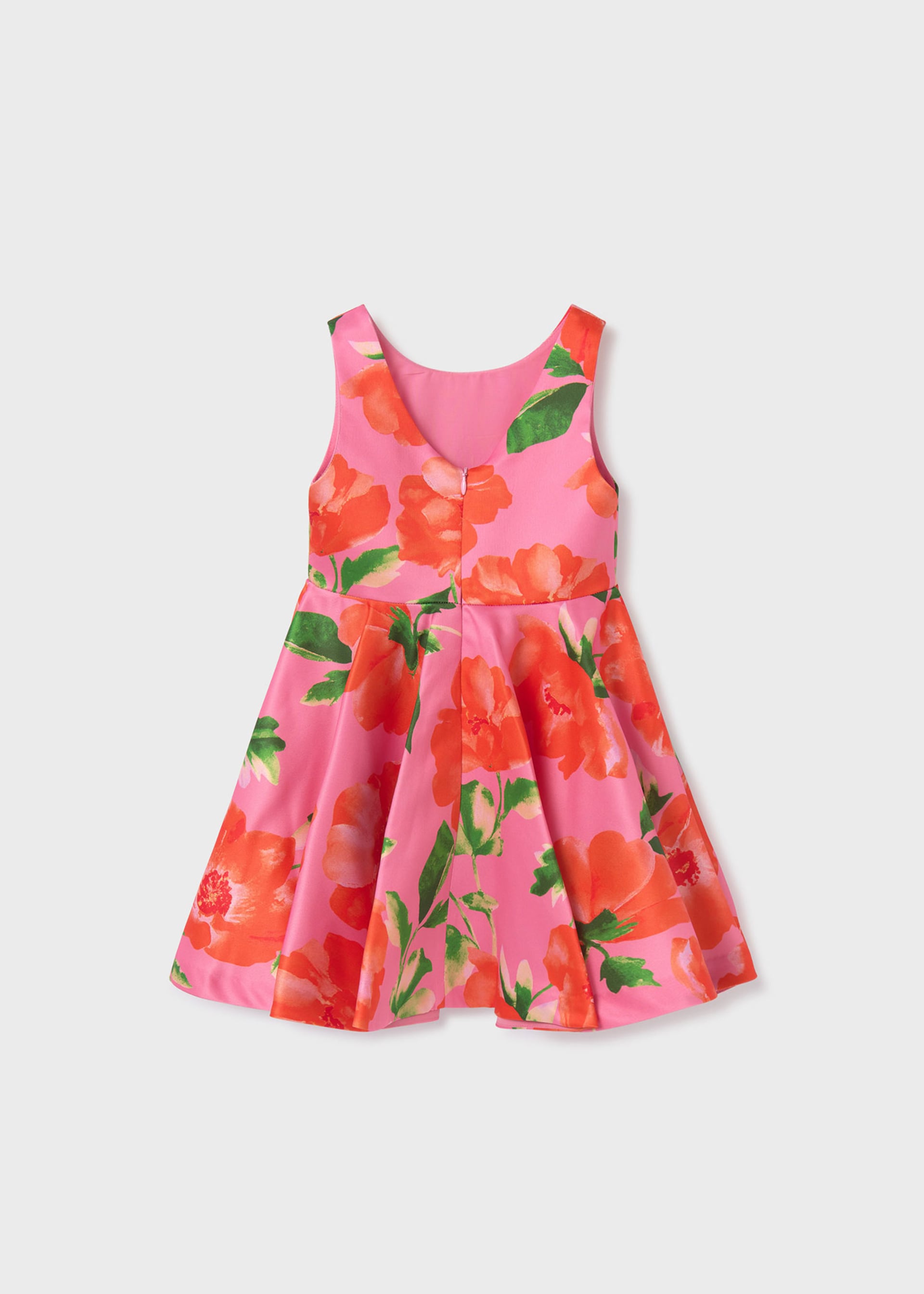 Vestido satén estampado niña