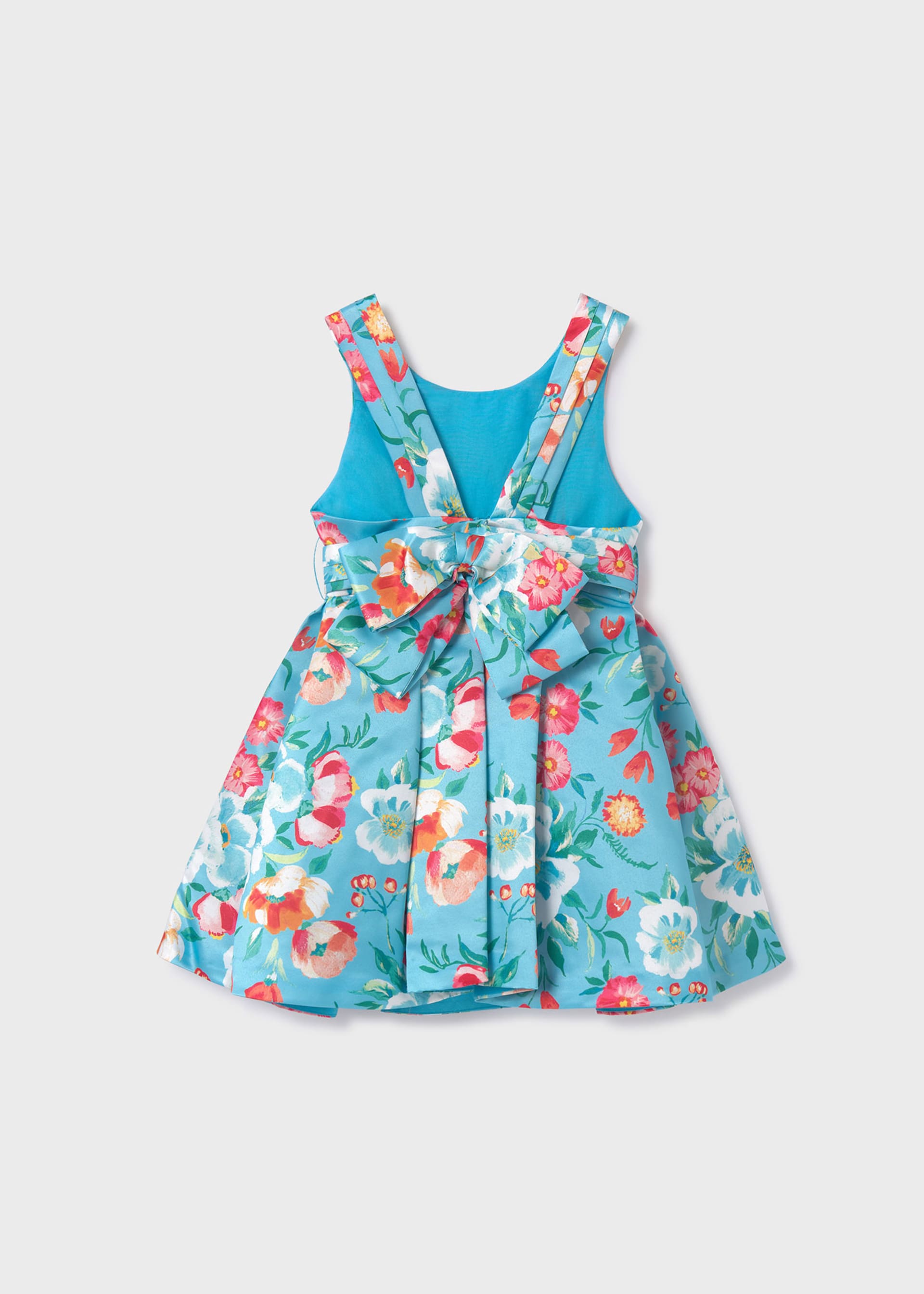 Vestido cetim estampado menina