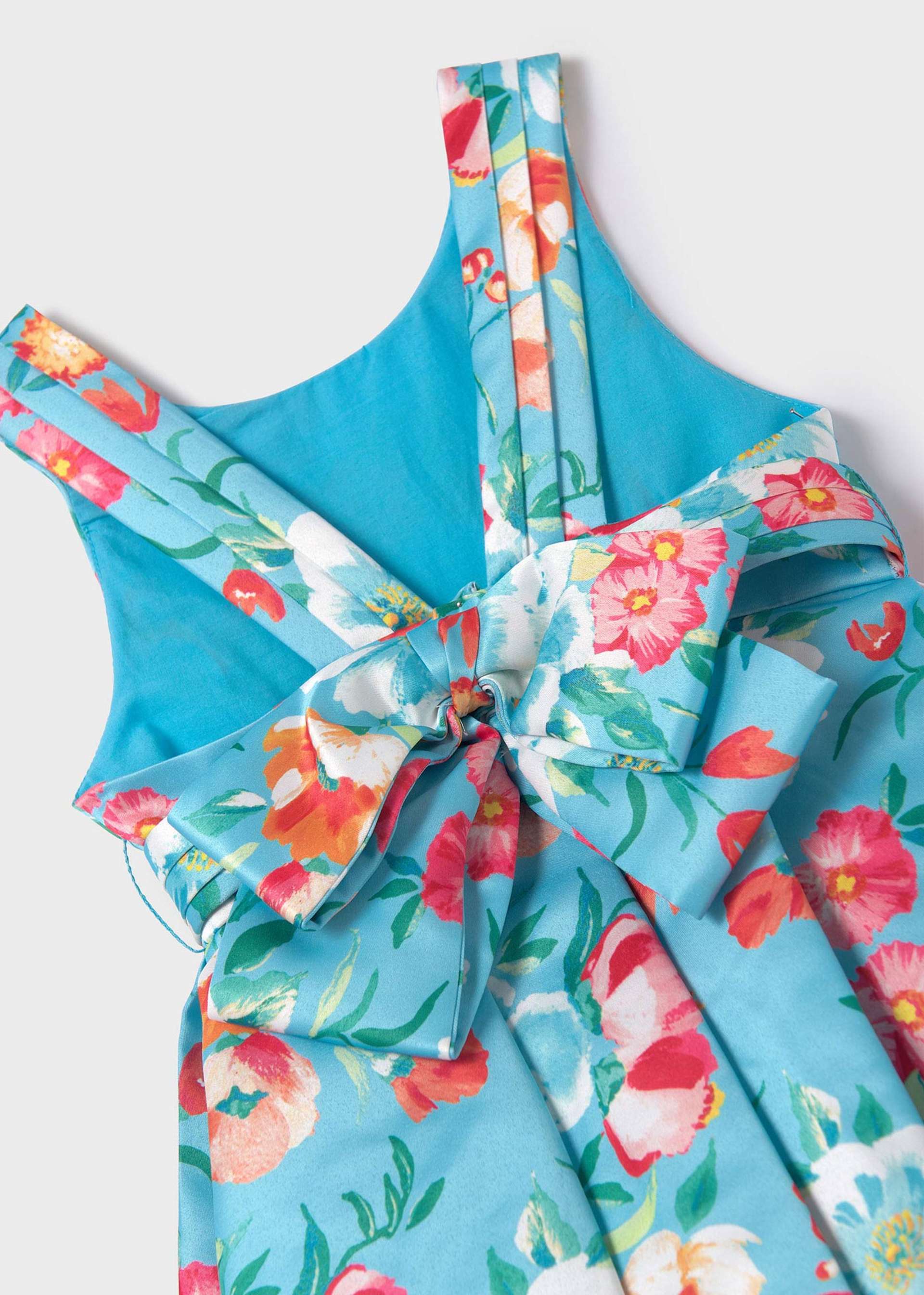 Girl Satin Print Dress