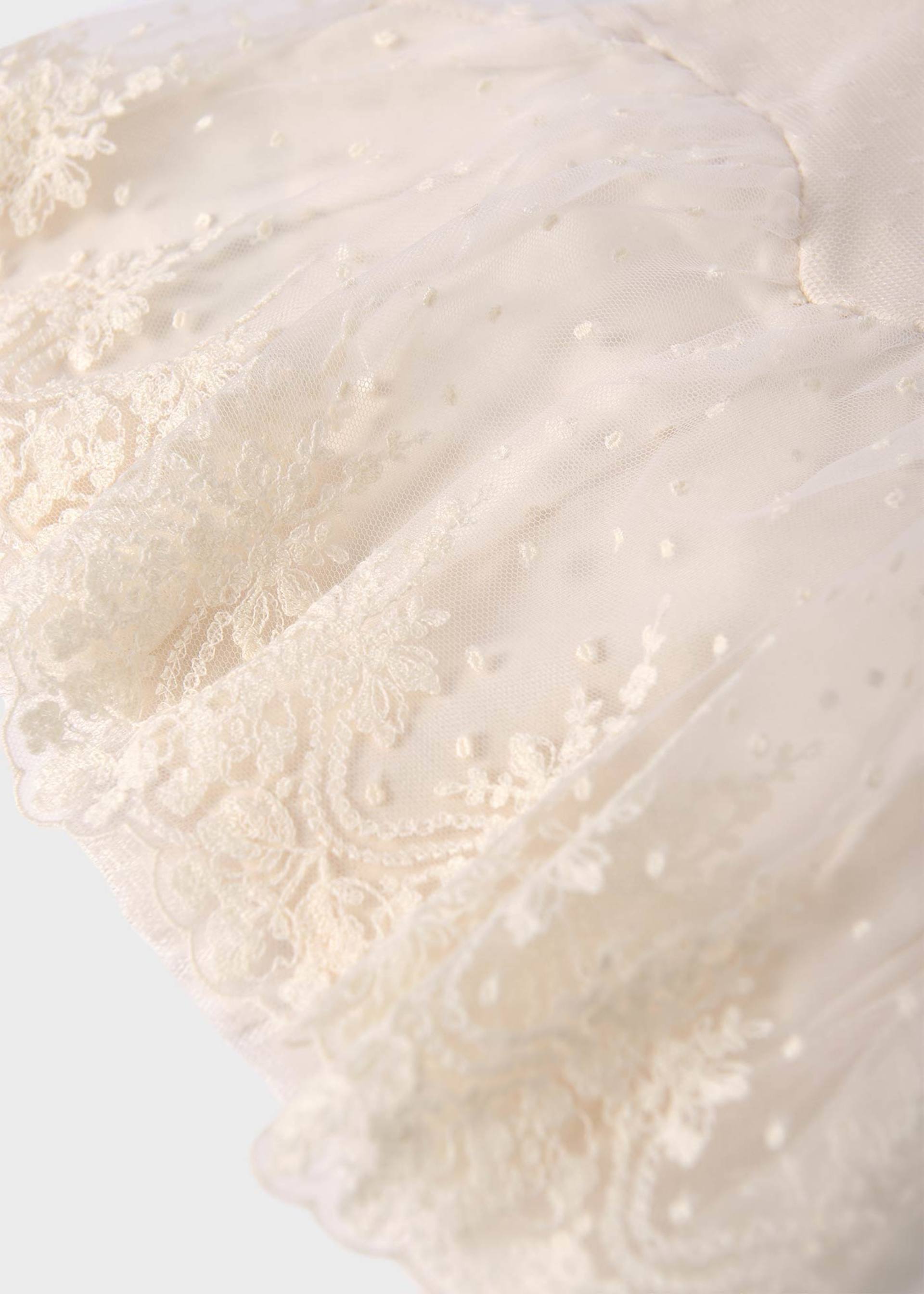 Girl Embroidered Tulle Top