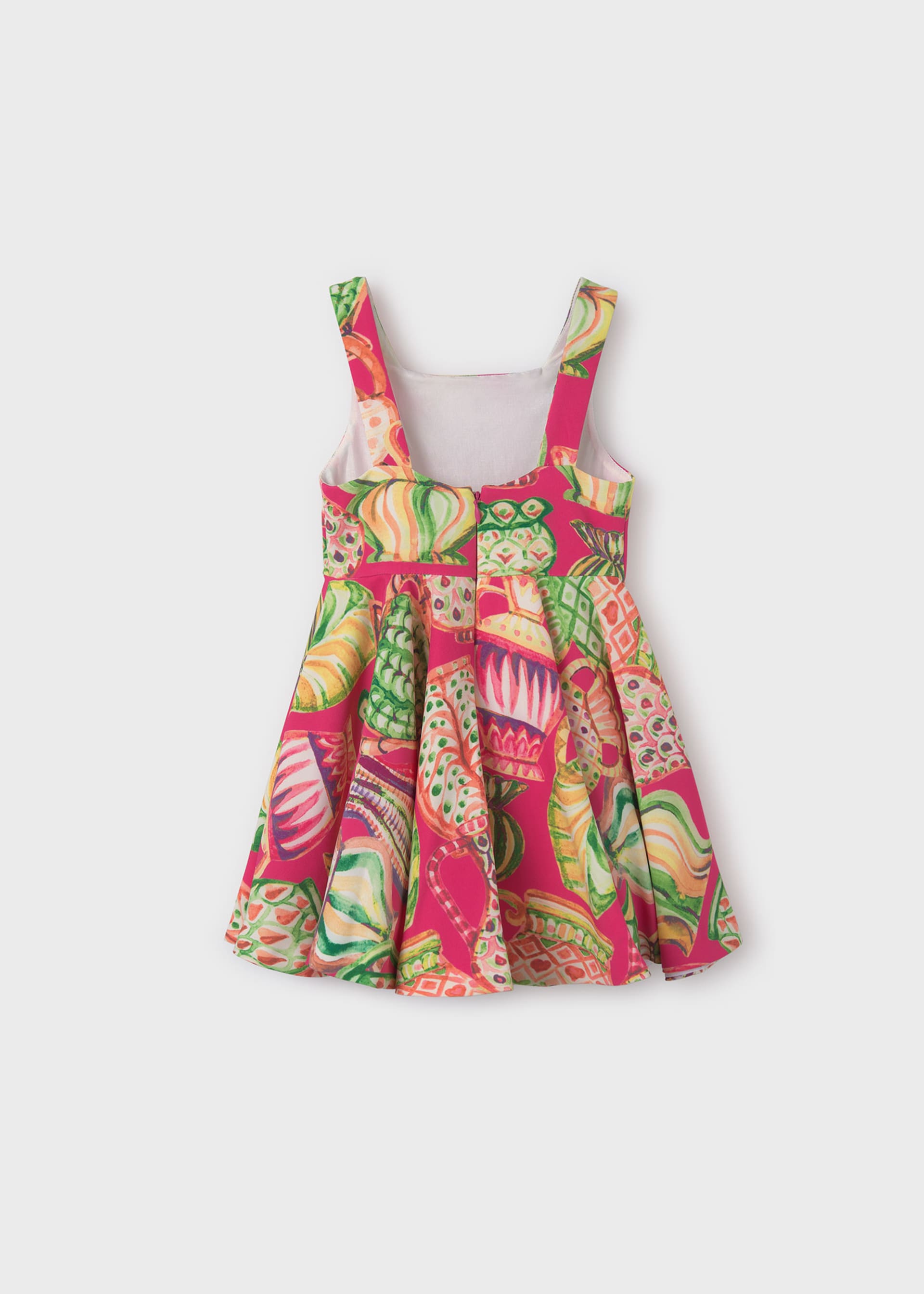 Vestido crepe estampado menina