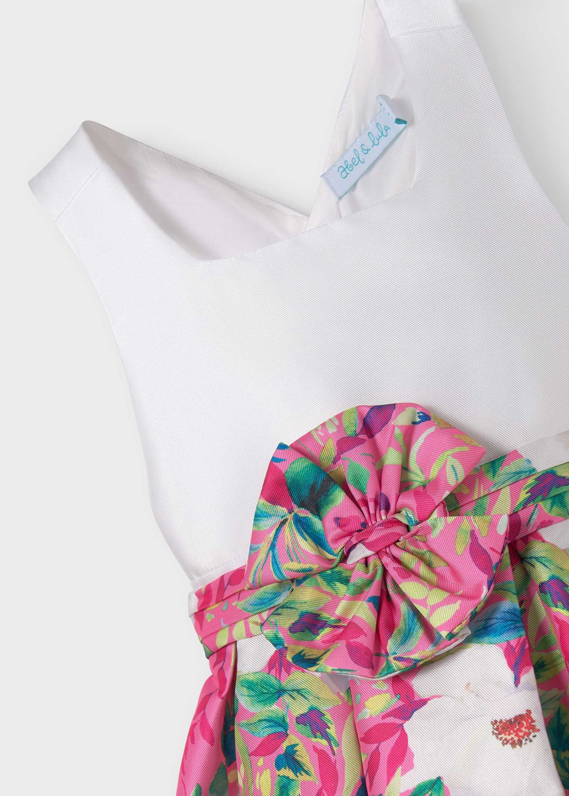 Vestido mikado estampado niña