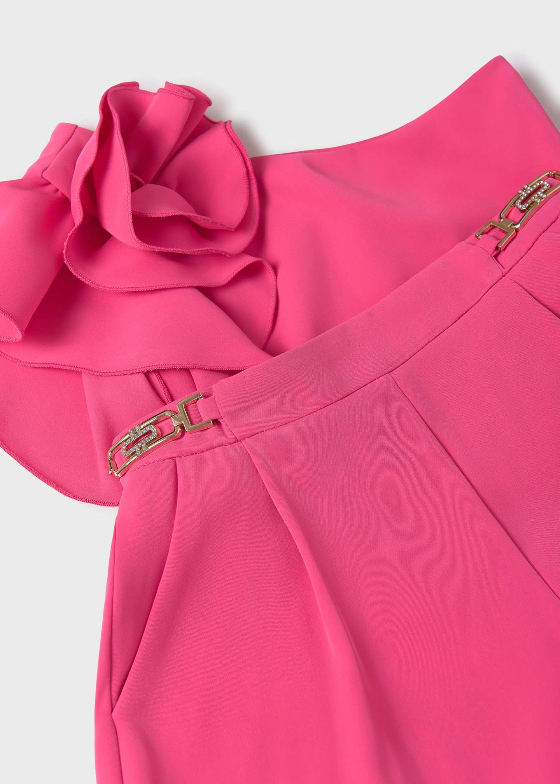 Conjunto bermuda crepe fluido menina