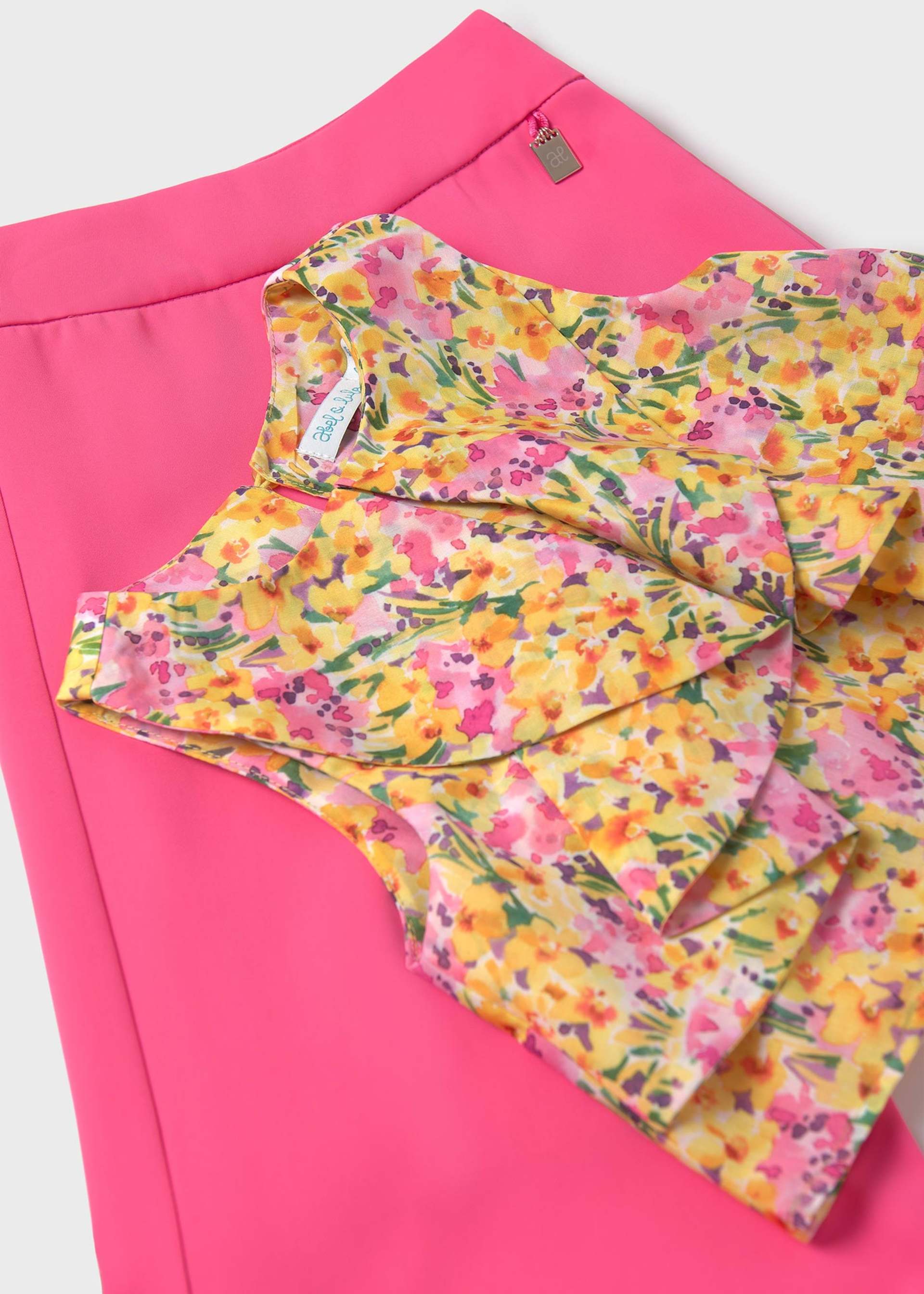 Conjunto pantalón largo crepe niña