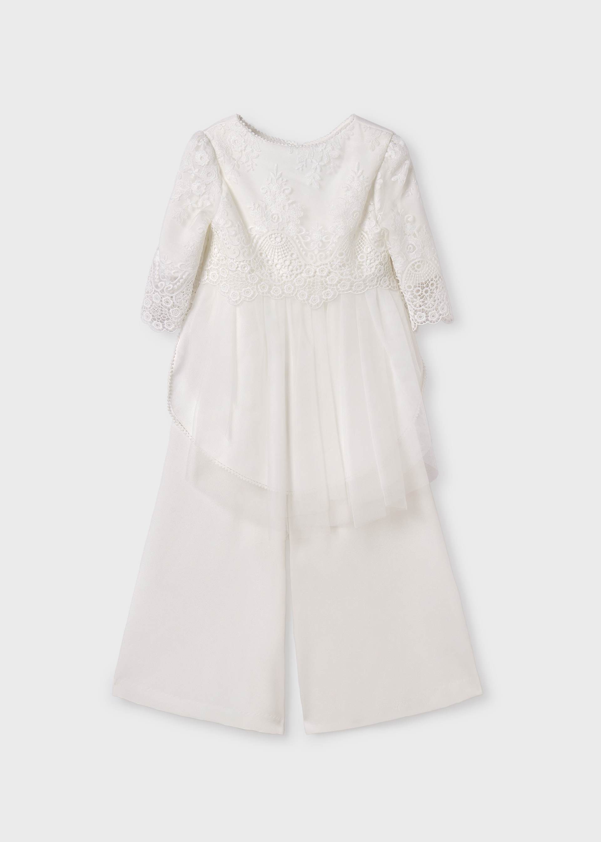 Combinaison avec veste brodée fille