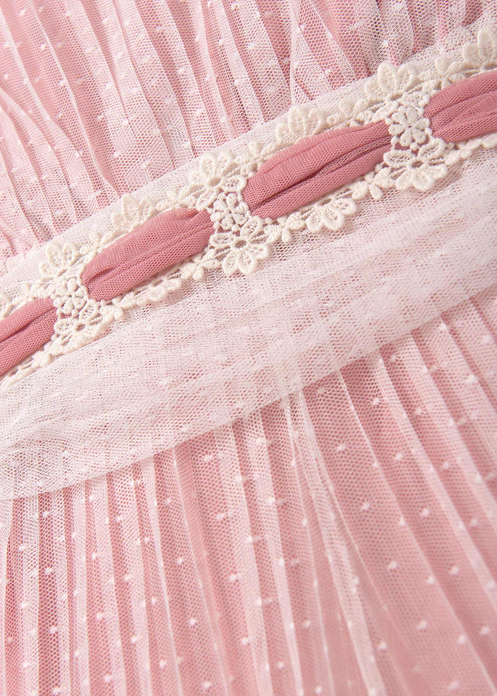 Girl Tulle Pleated Plumeti Jumpsuit