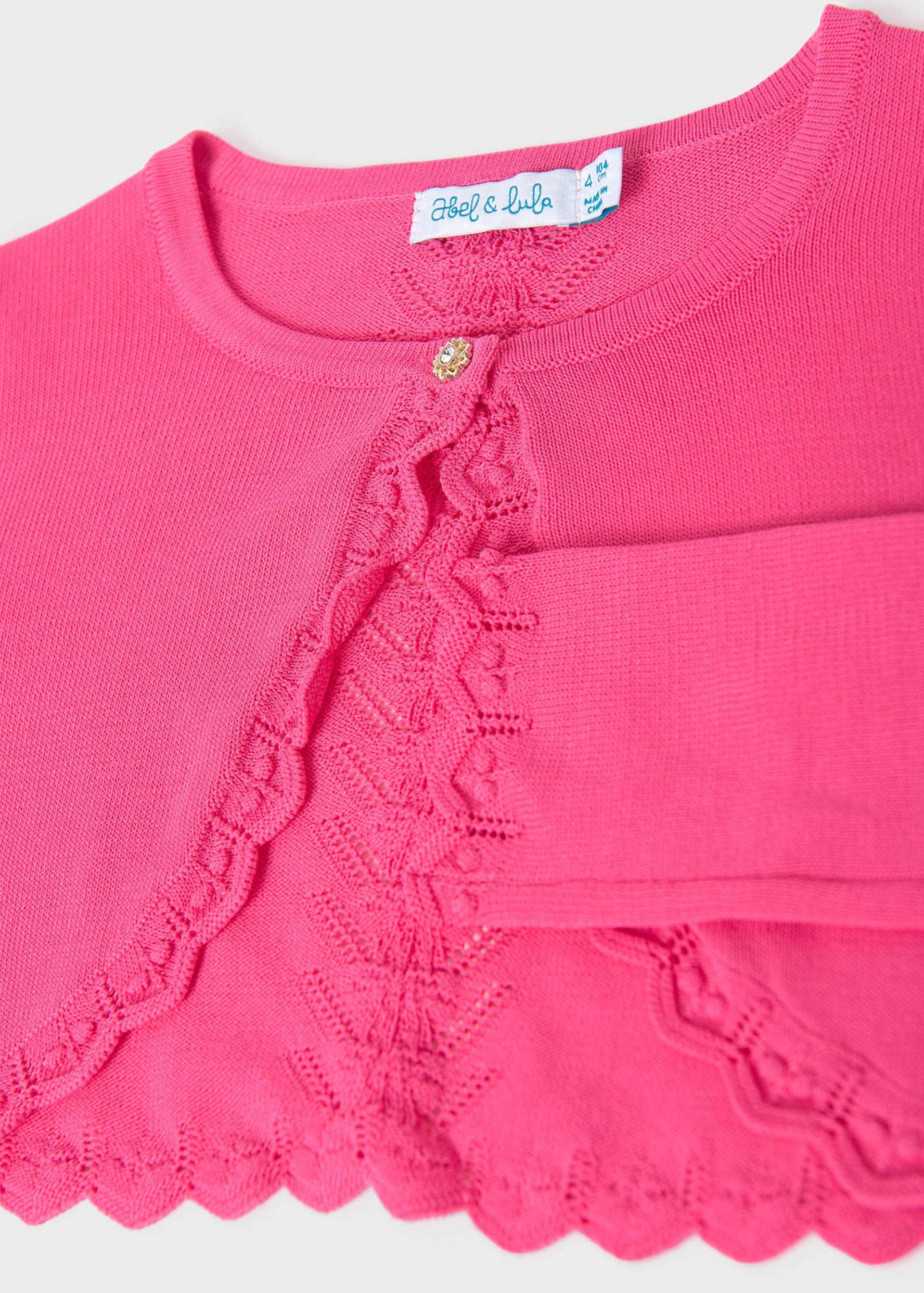 Rebeca tricot tipo bolero niña