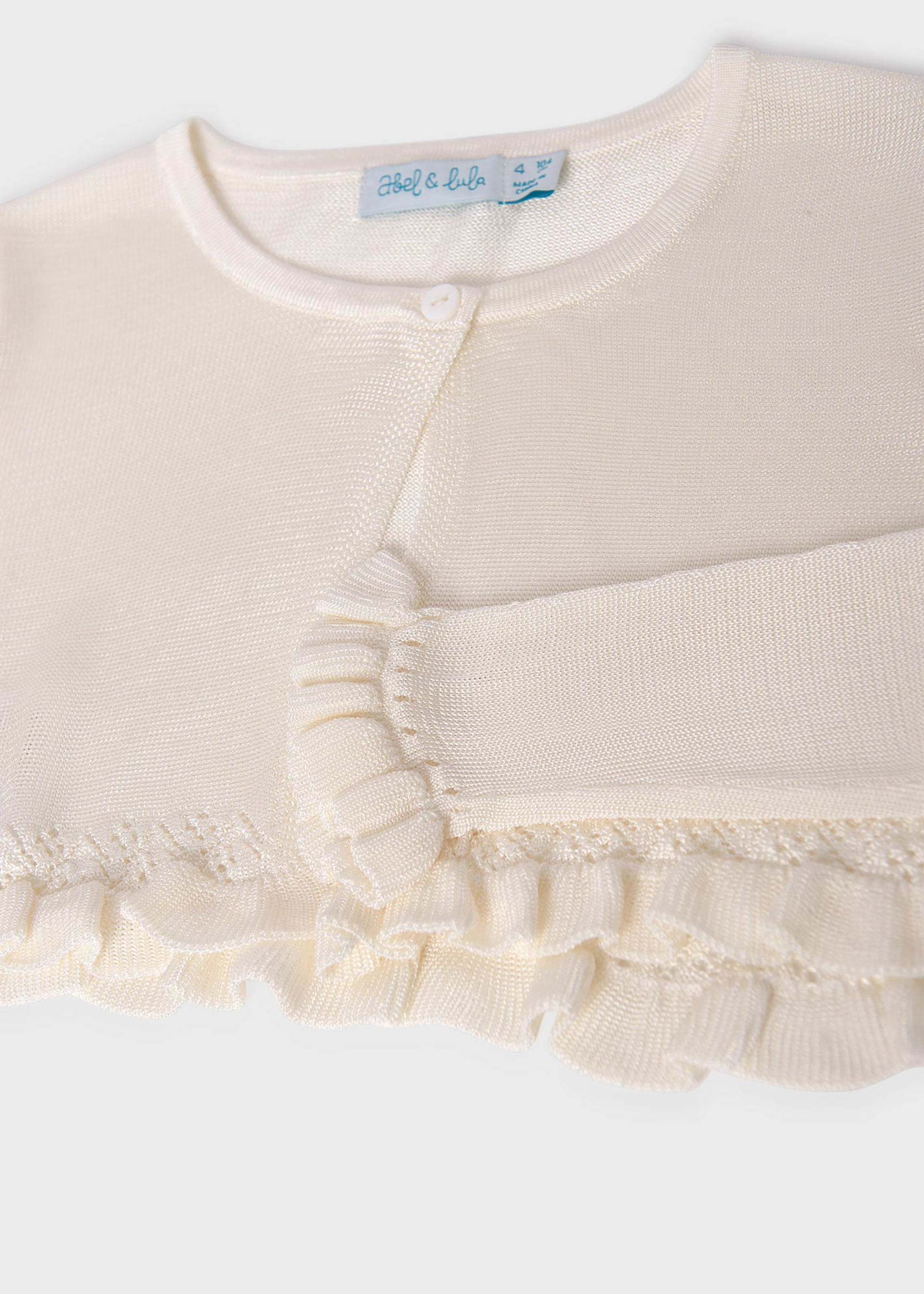 Kardigan trykotowy typu bolerko dla dziewczynki