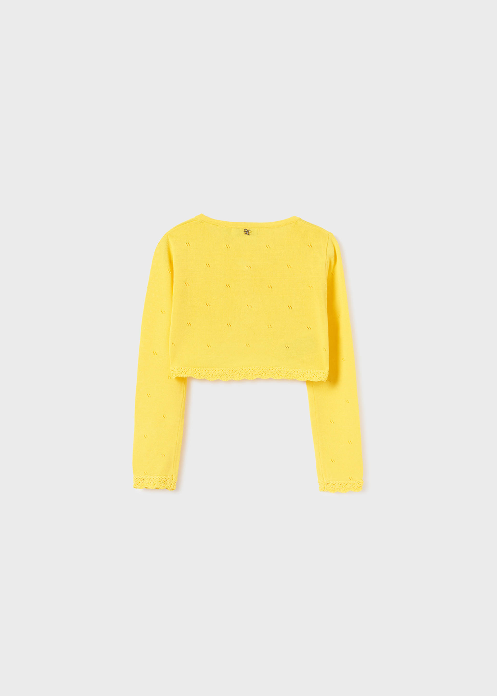 Girl cropped knit cardigan