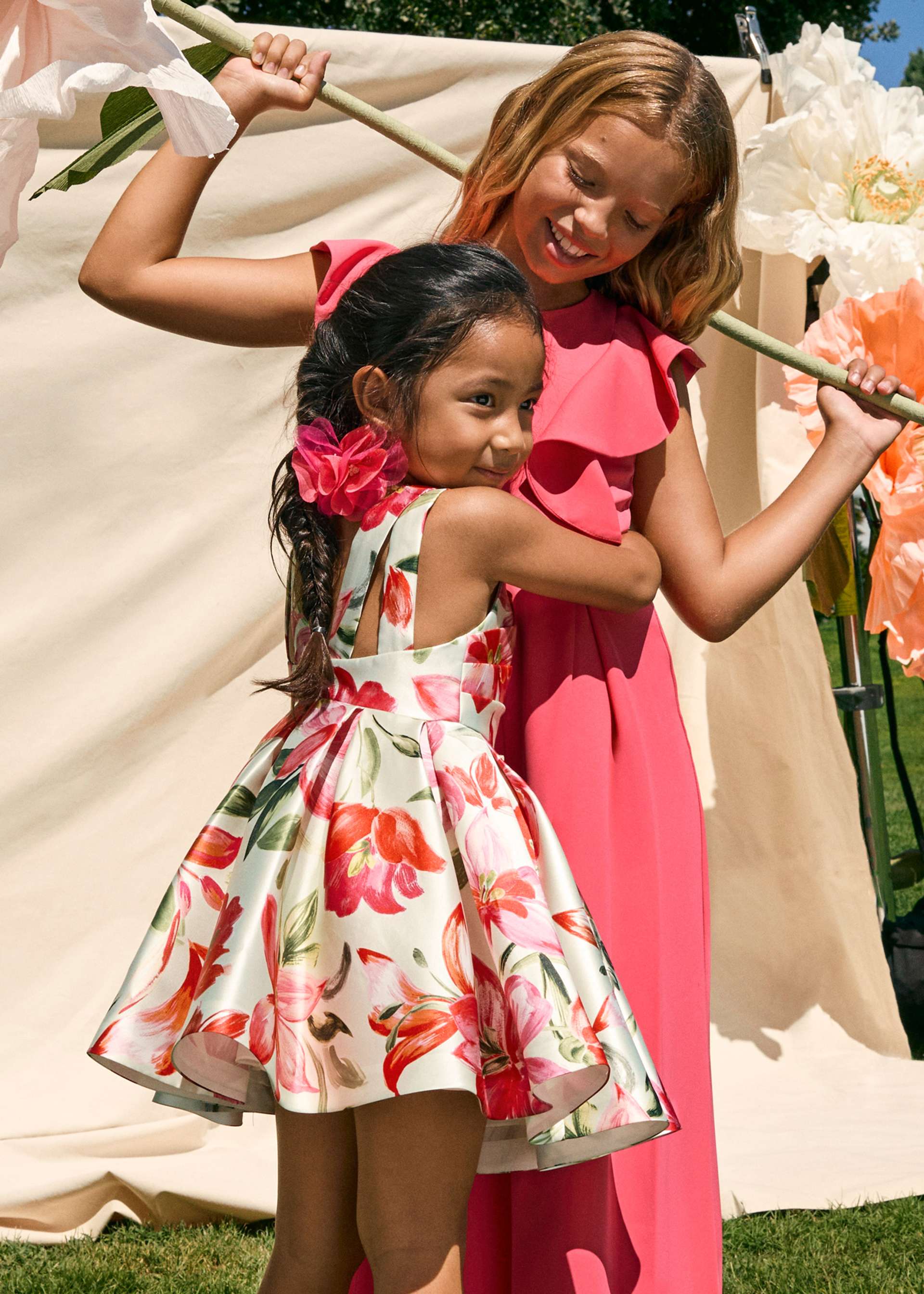 Girl mikado print dress Girl mikado print dress