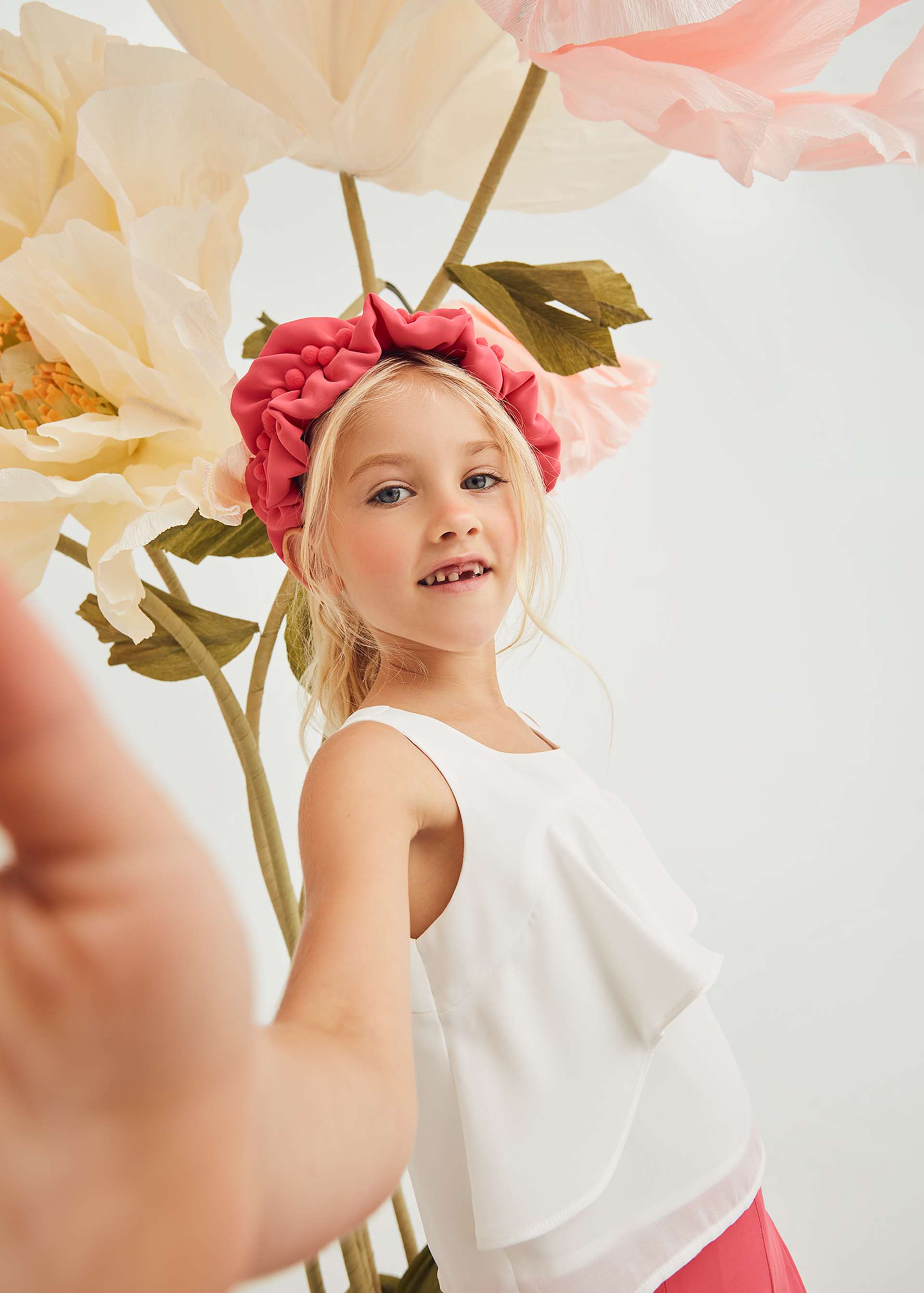 Girl chiffon ruffle top