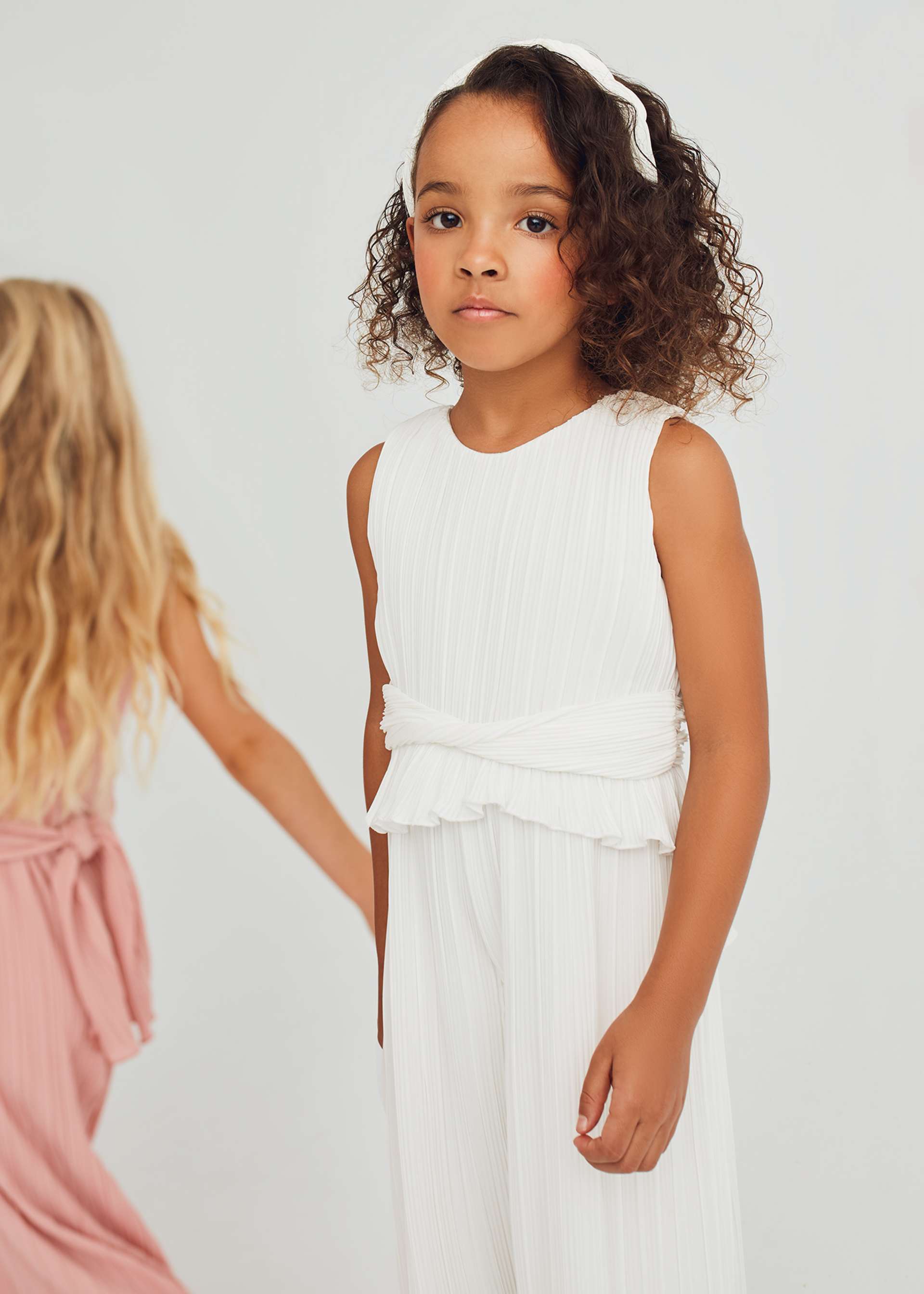 Tuta chiffon plissettata bambina