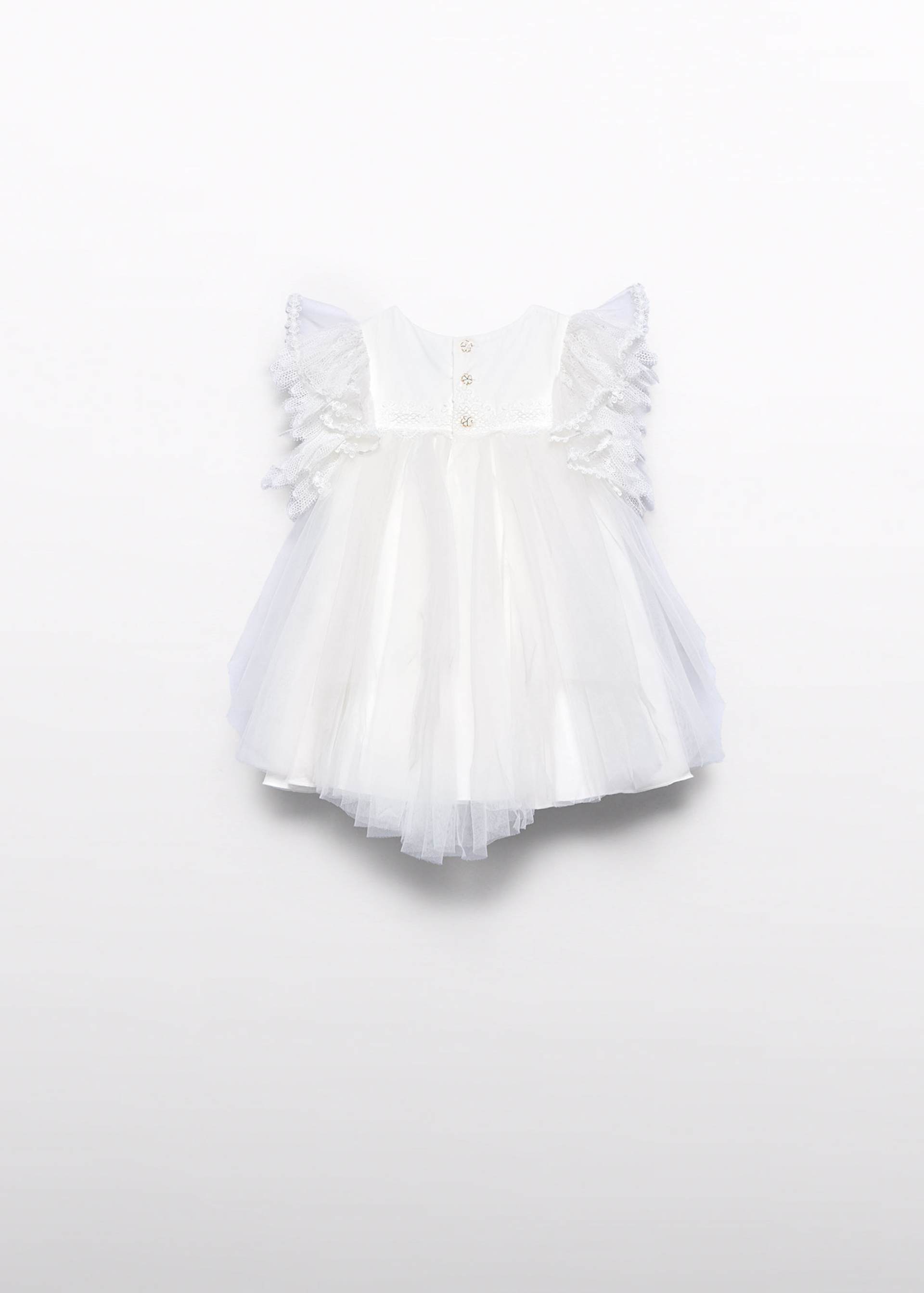 Abito tulle pizzo neonata