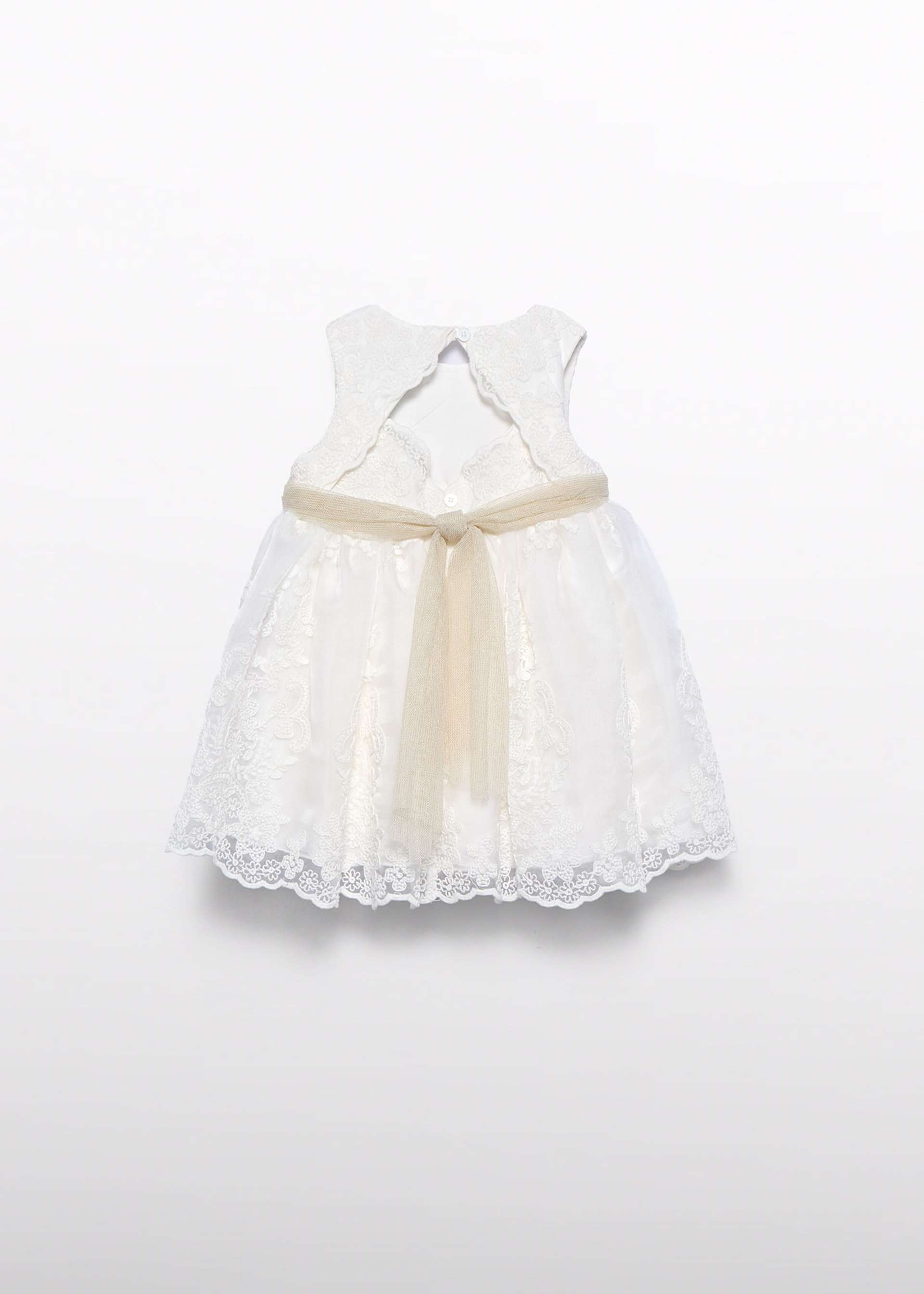 Vestido organza bordada bebé