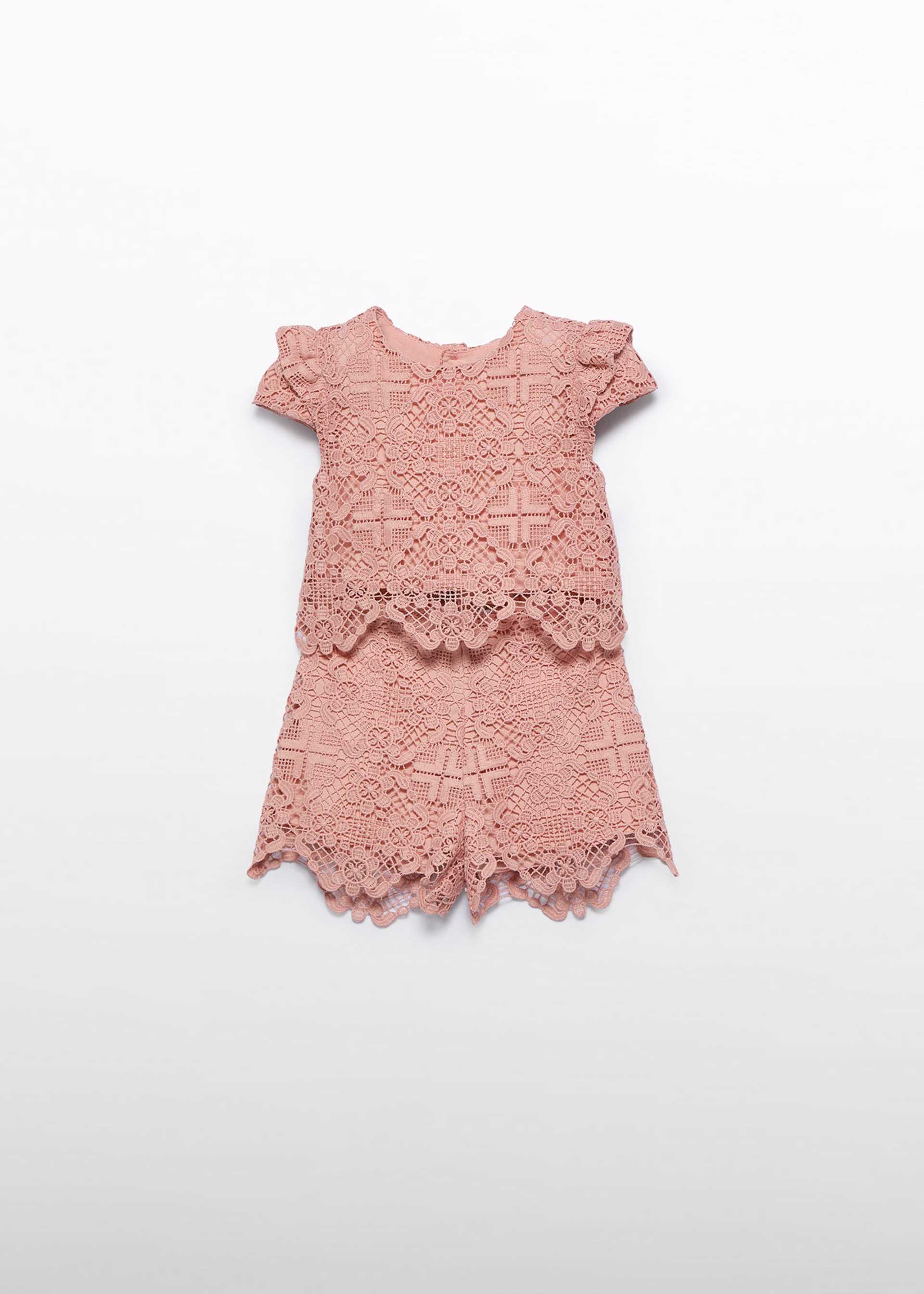 Completo bermuda pizzo neonata