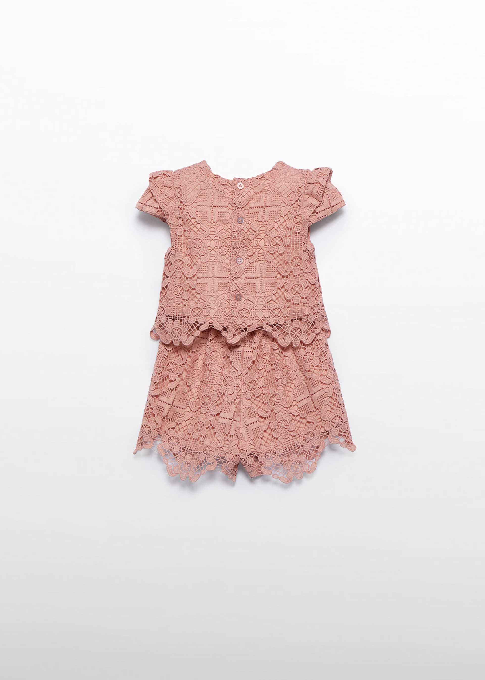Baby guipure shorts and top set
