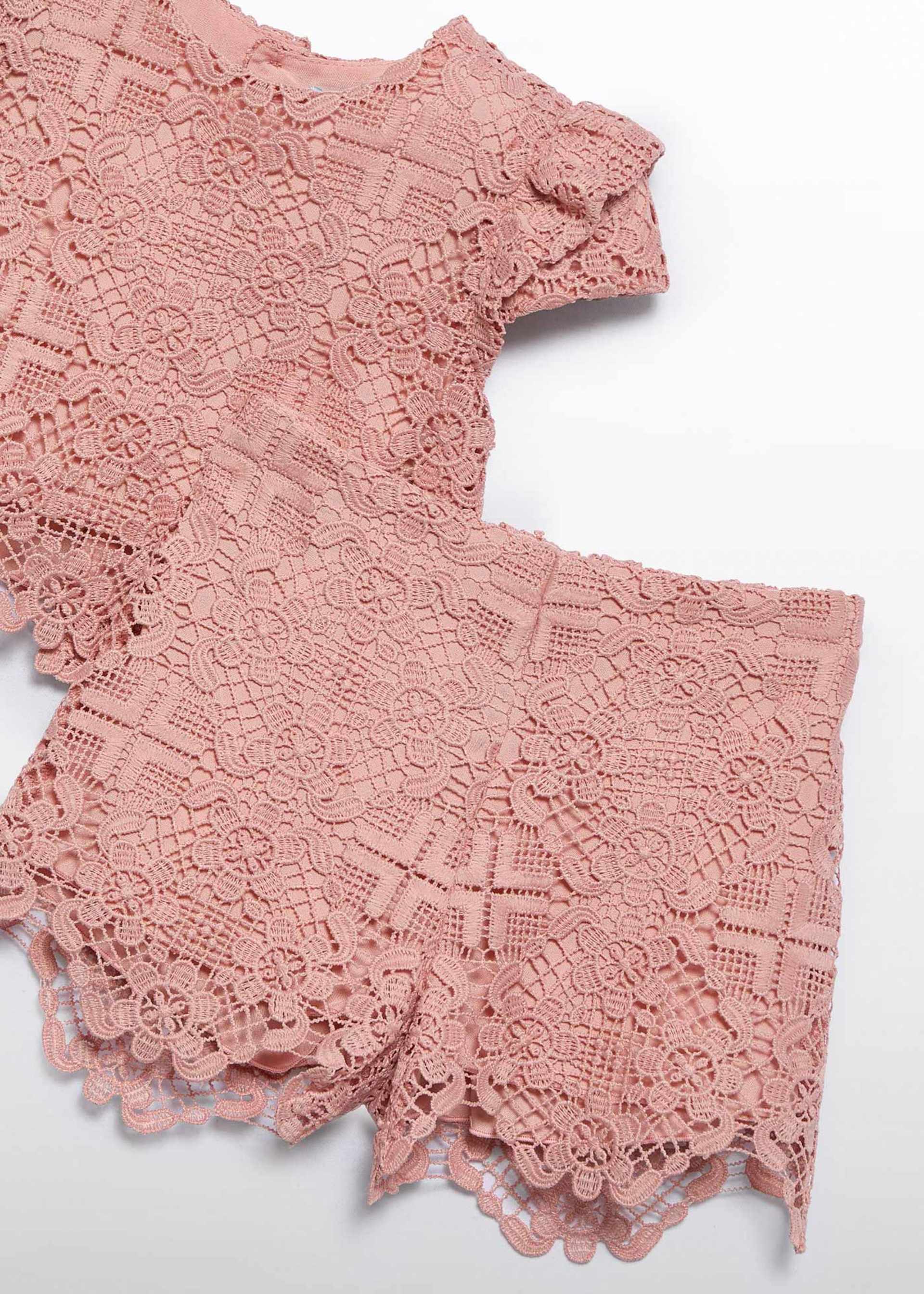 Baby guipure shorts set