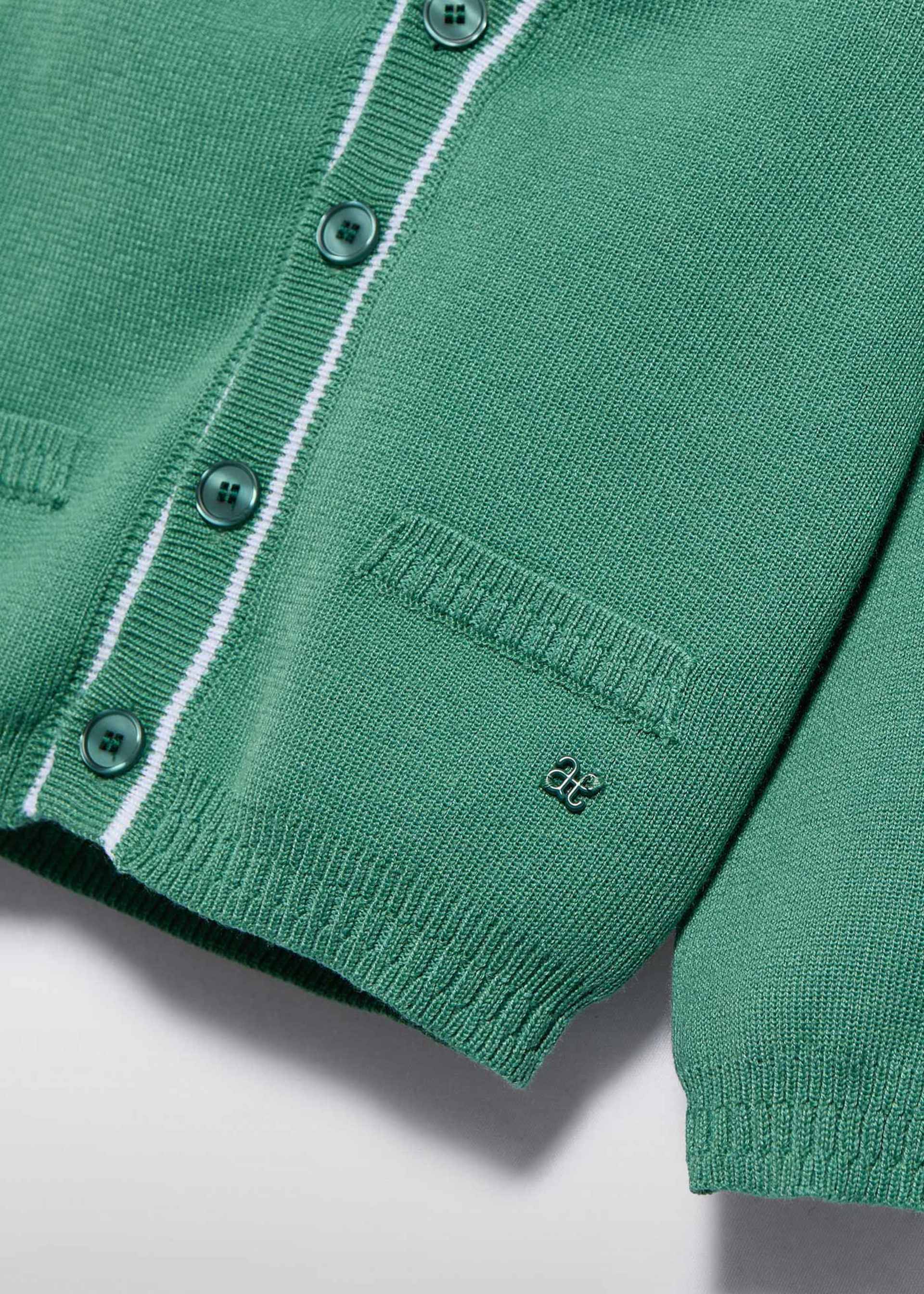 Kardigan niemowlęcy z dekoltem w serek