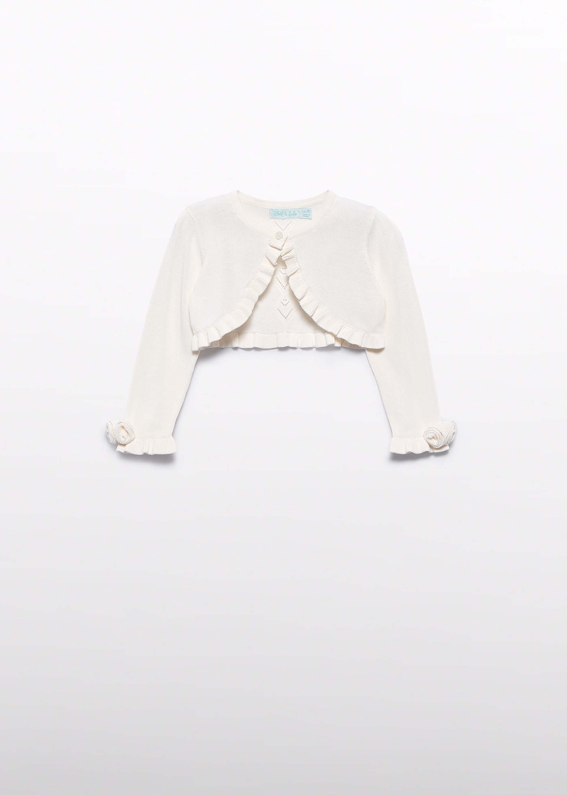 Baby openwork tricot cardigan