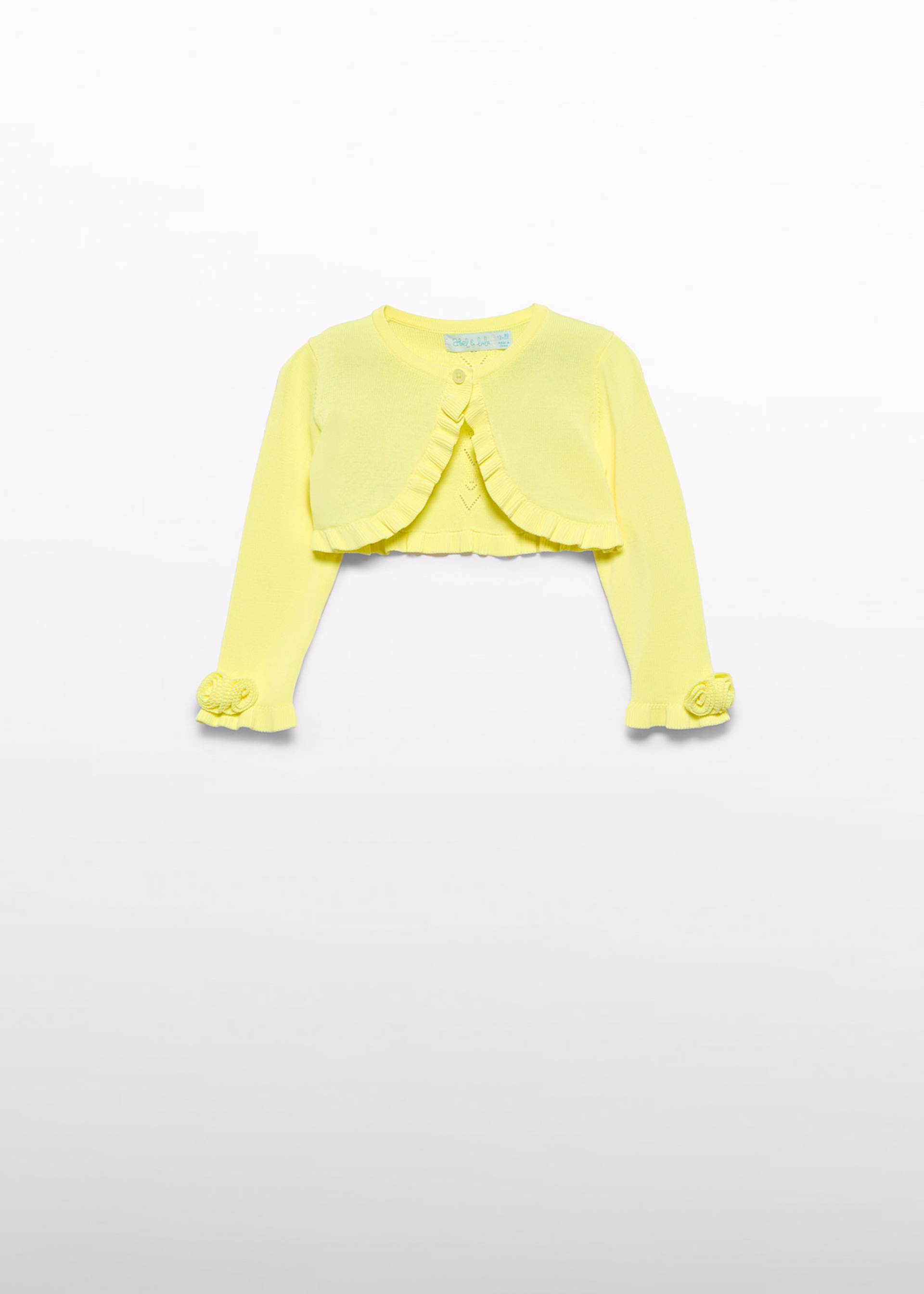 Cardigan tricot traforato neonata