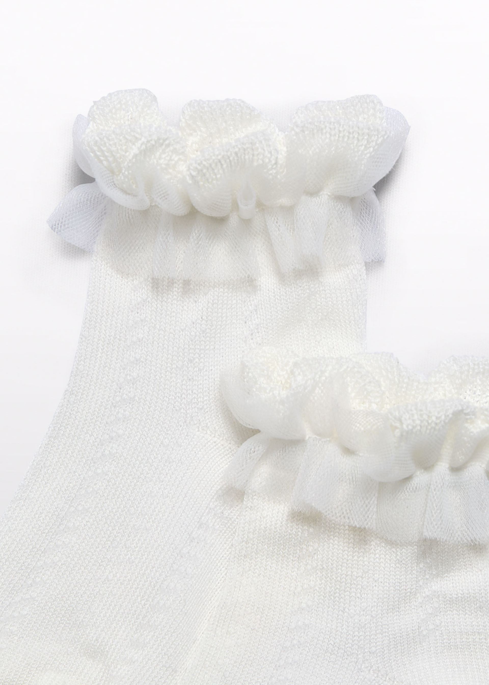 Baby ruffle tulle socks