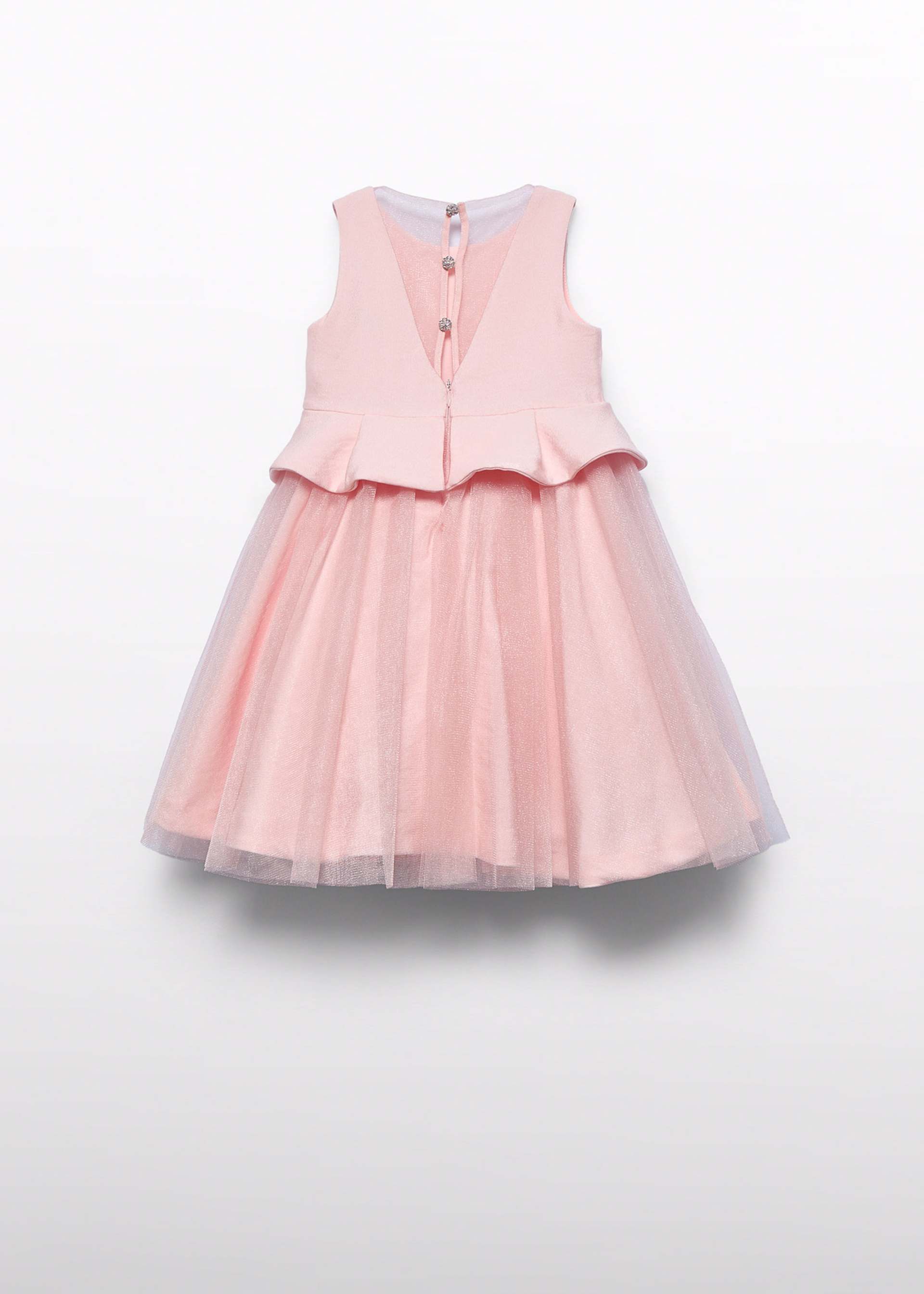 Sukienka łączona z kokardą dla dziewczynki