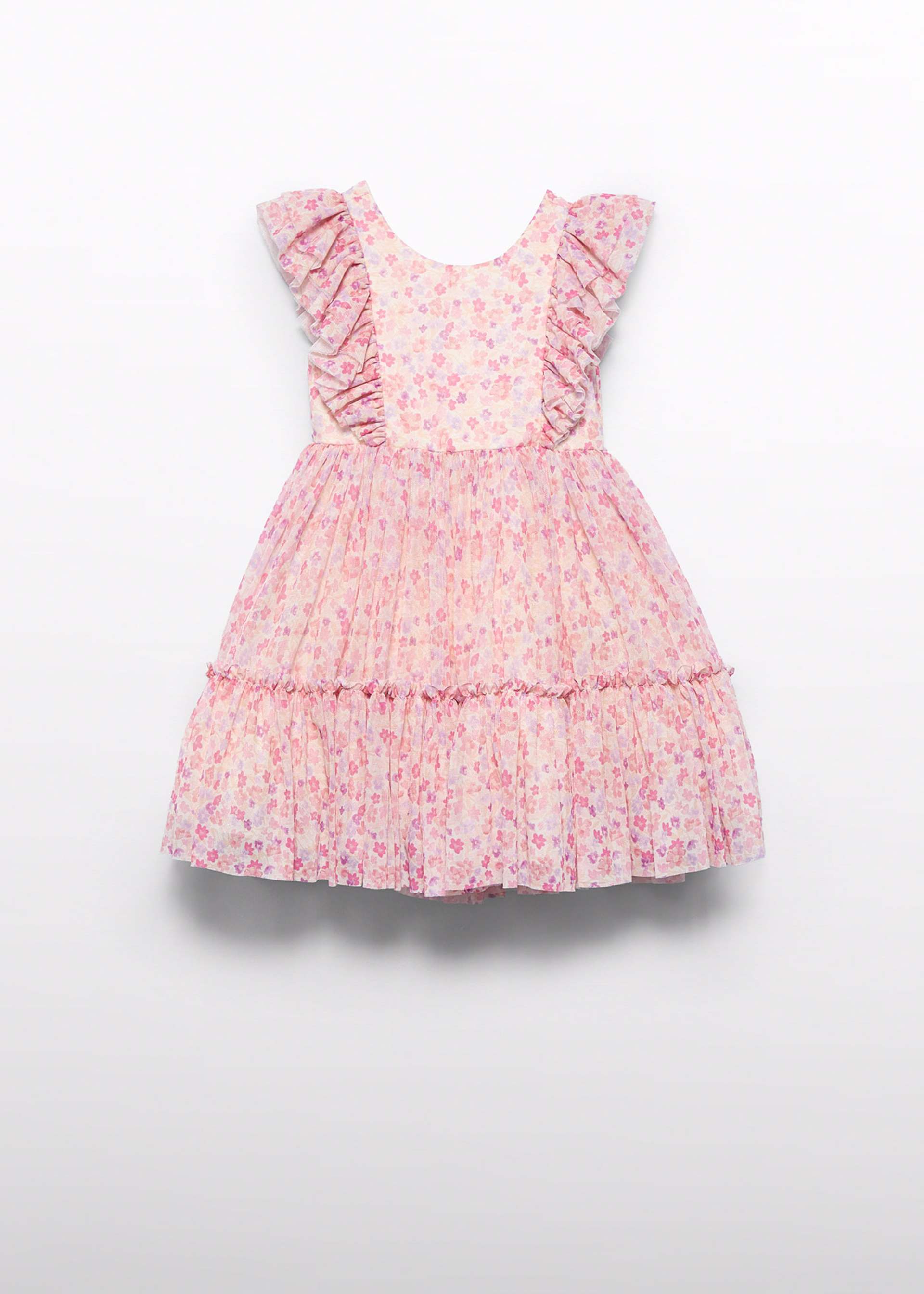 Girl print tulle dress