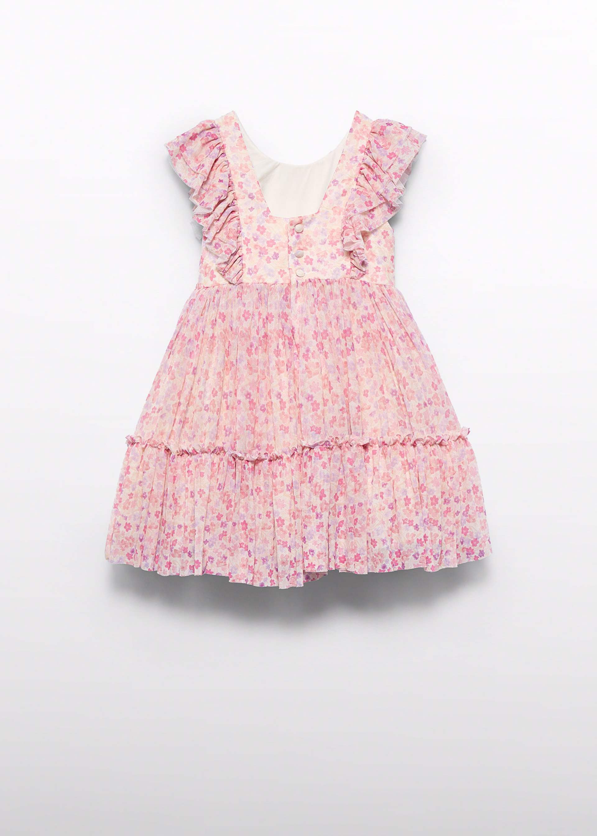 Girl print tulle dress