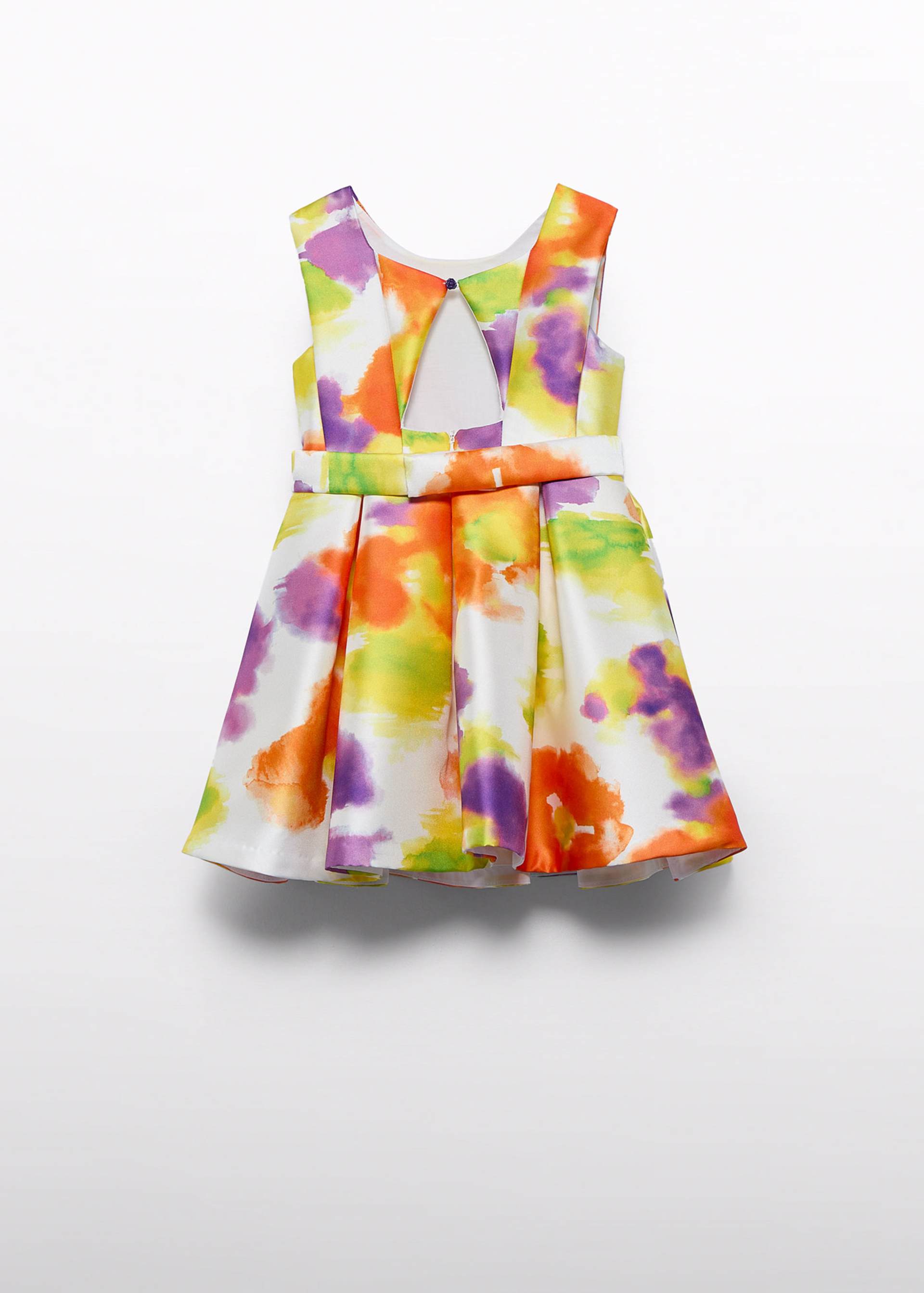 Vestido mikado estampado niña