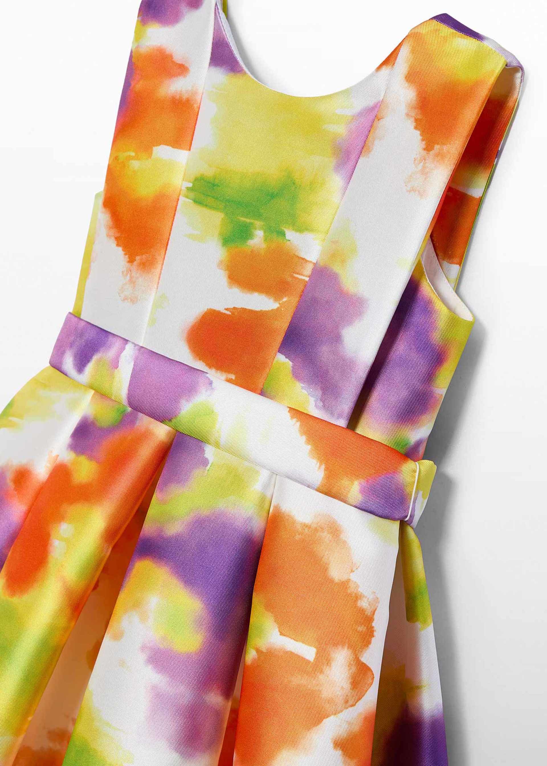 Vestido mikado estampado niña