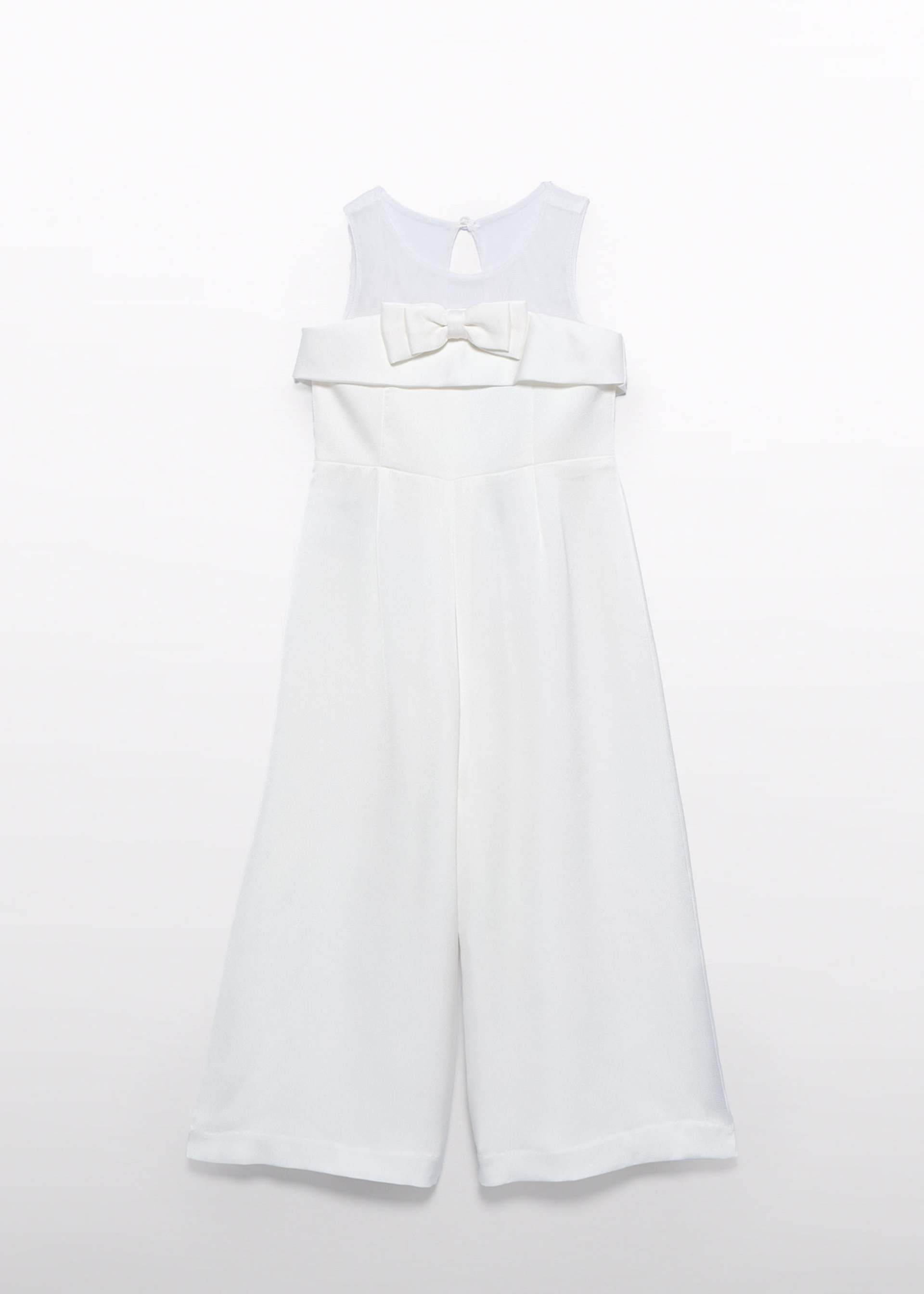 Girl crepe flowy jumpsuit