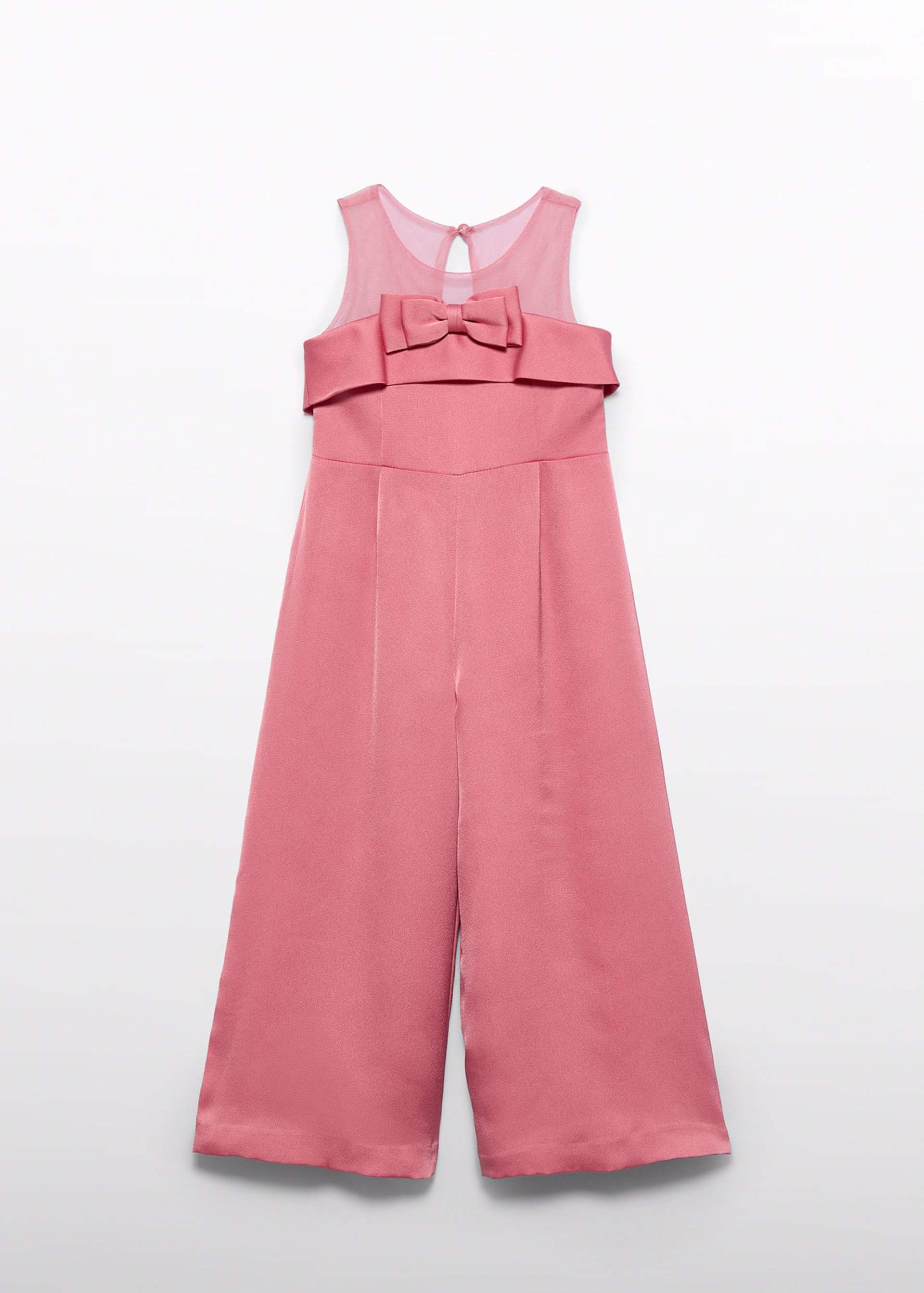 Girl crepe flowy jumpsuit