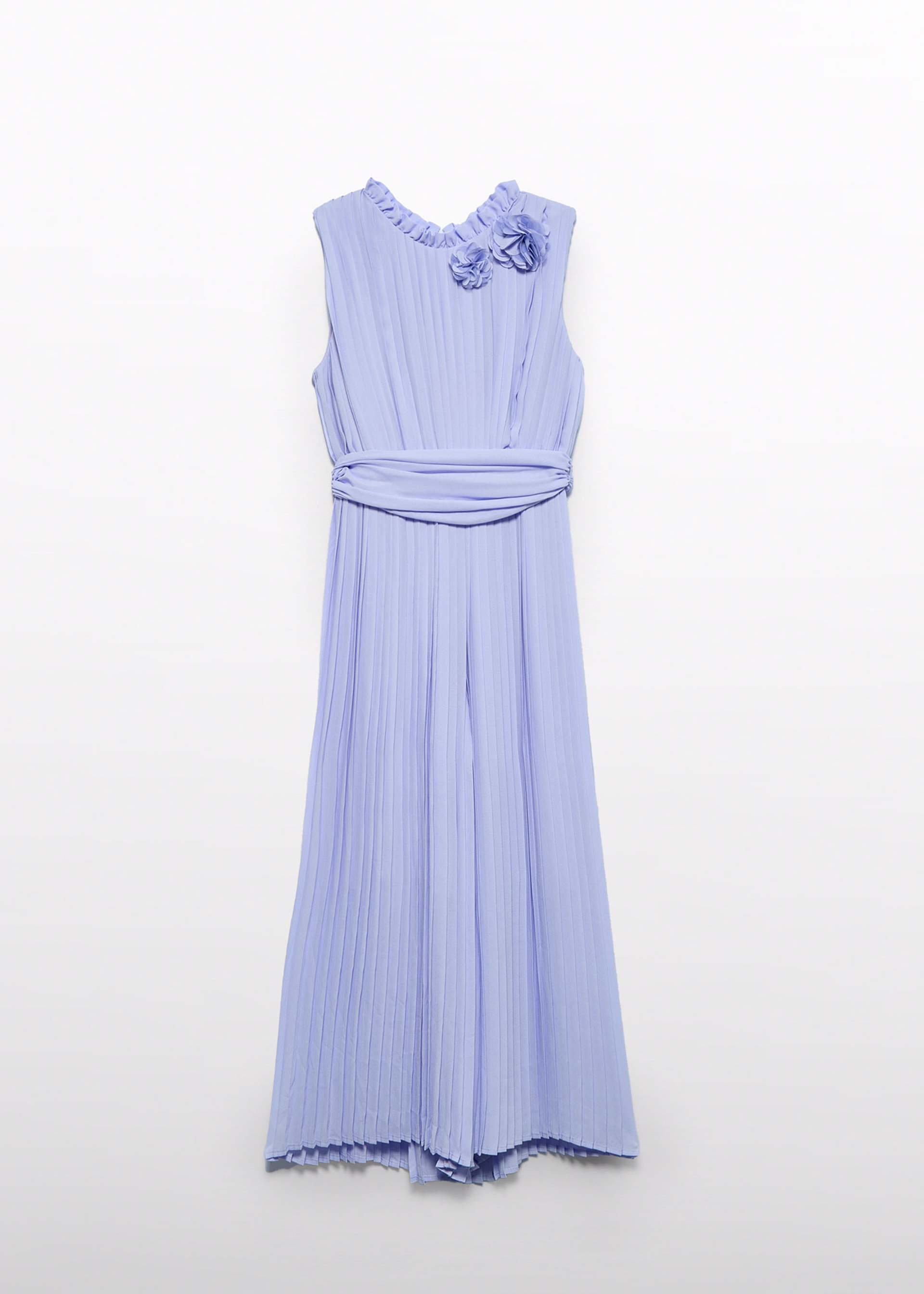 Salopeta lunga crep pliuri fetita