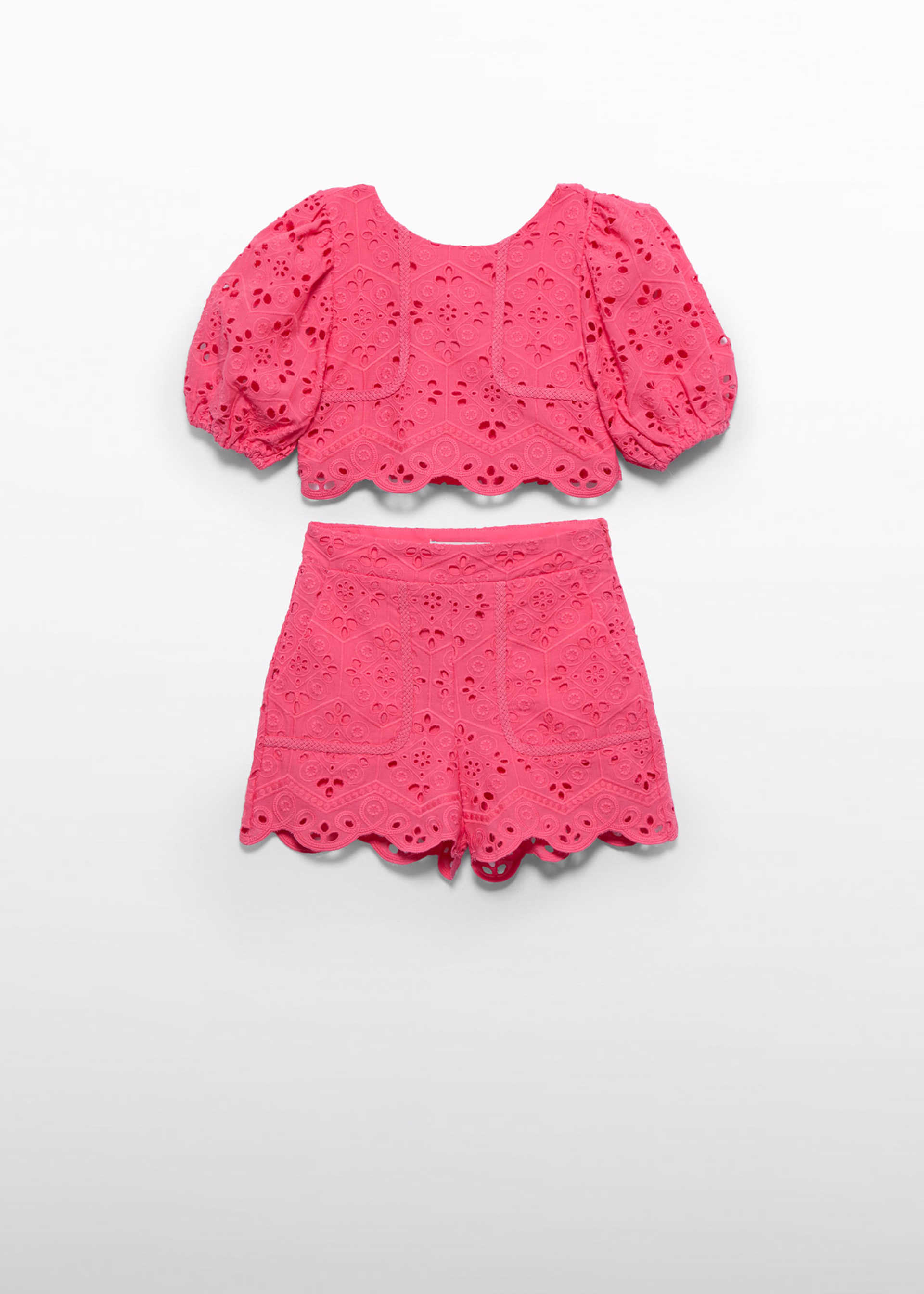 Completo bermuda ricamo bambina