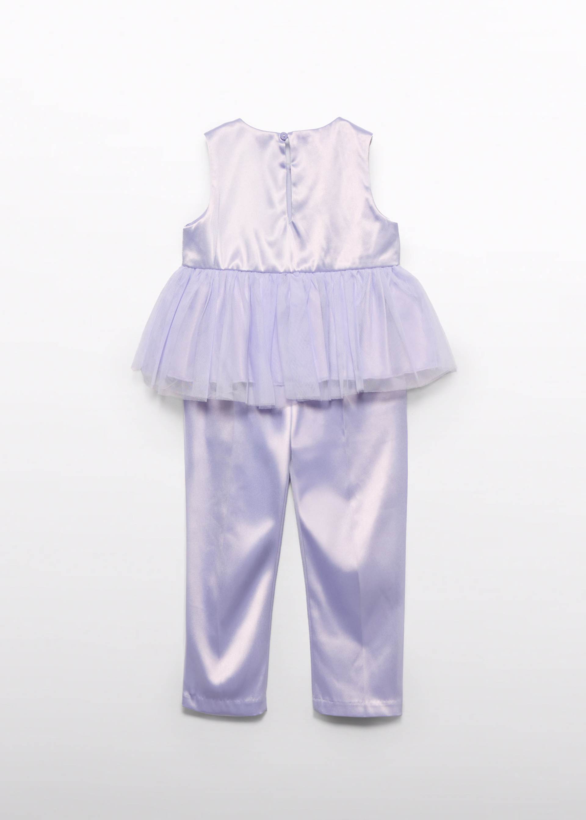 Girl satin trousers and top set
