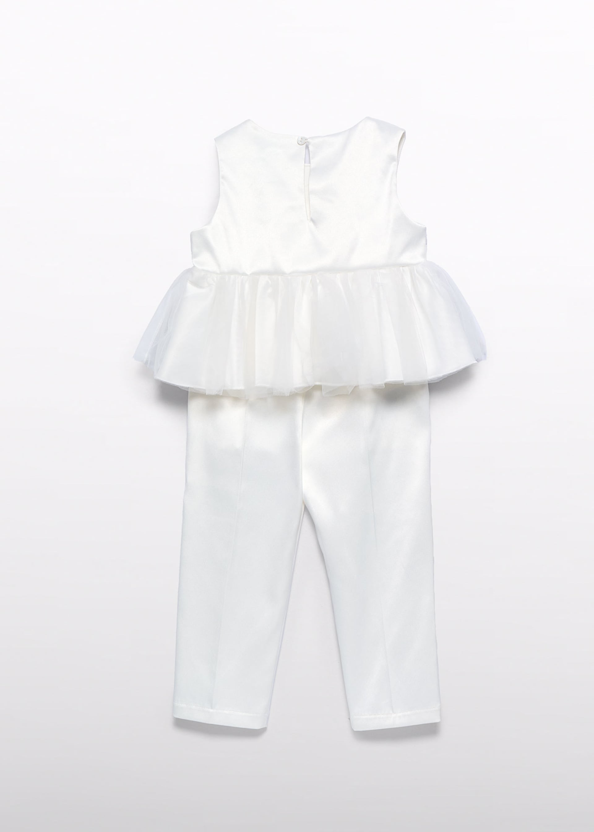 Girl satin trousers and top set