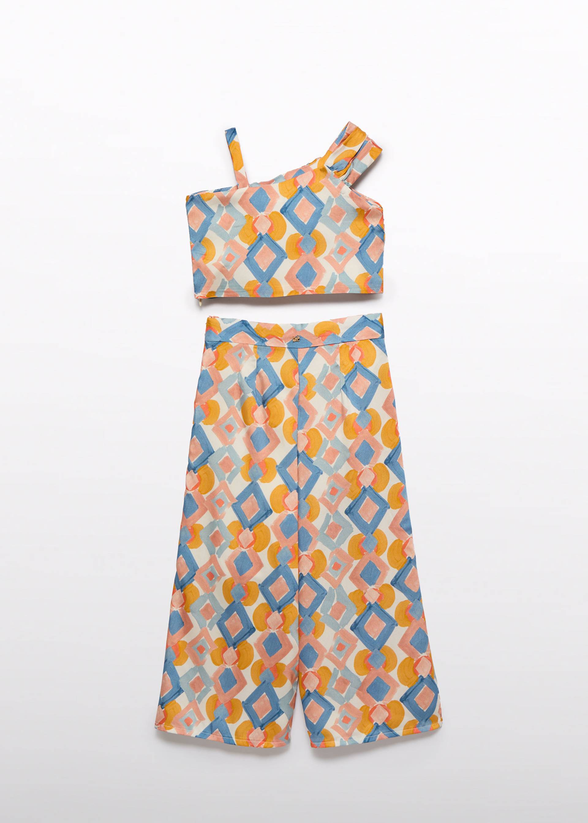 Girl print trousers and top set