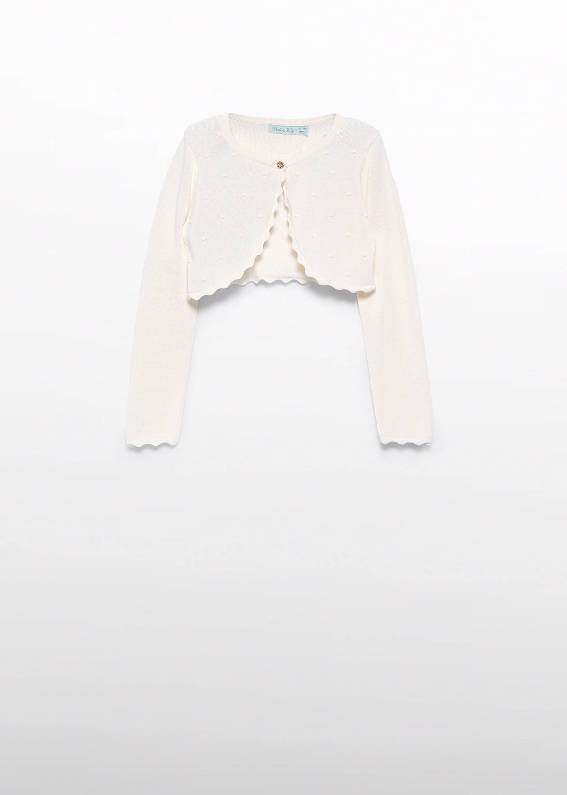 Bolero tricot ondas menina