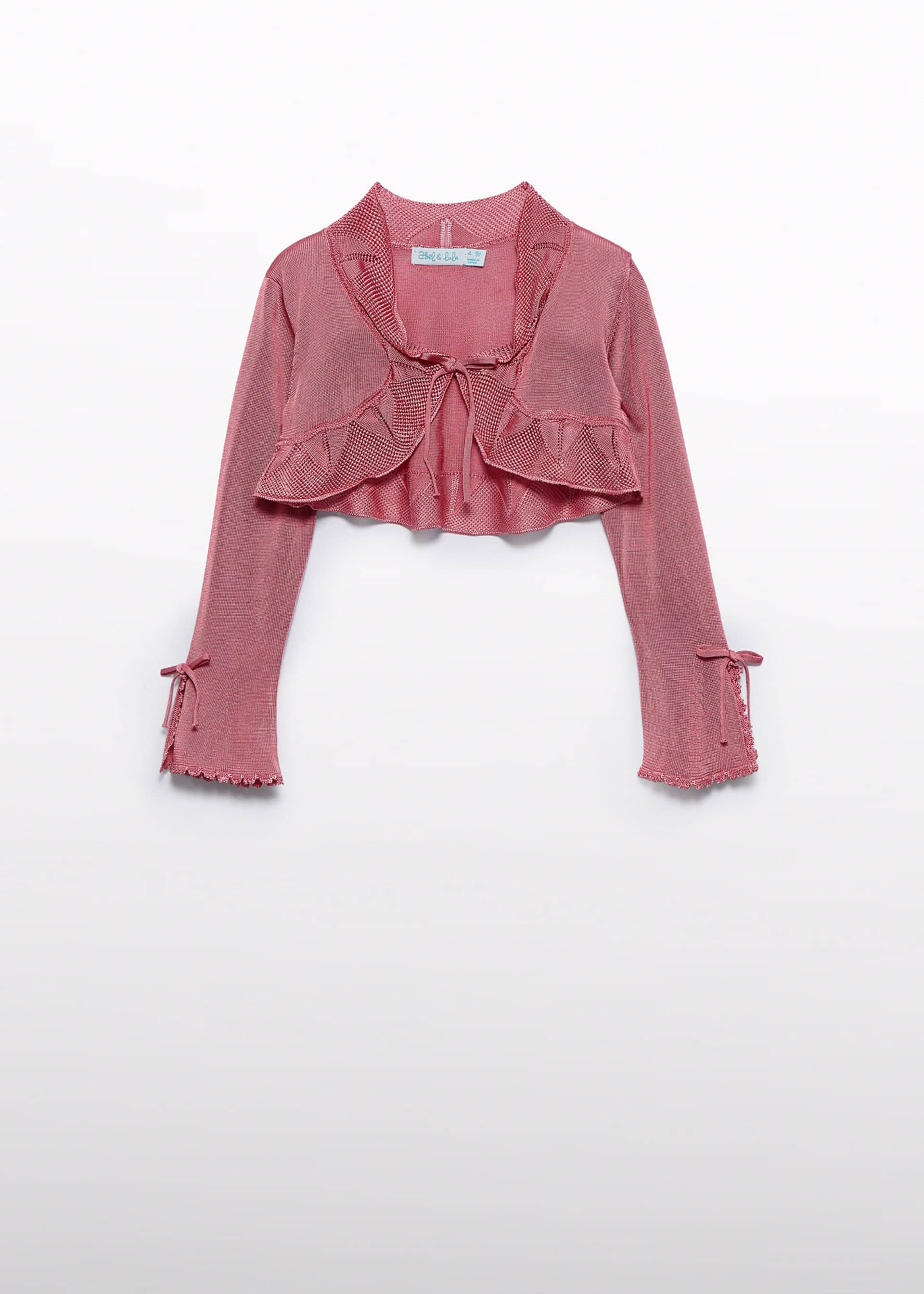 Girl knit cardigan with bell sleeves