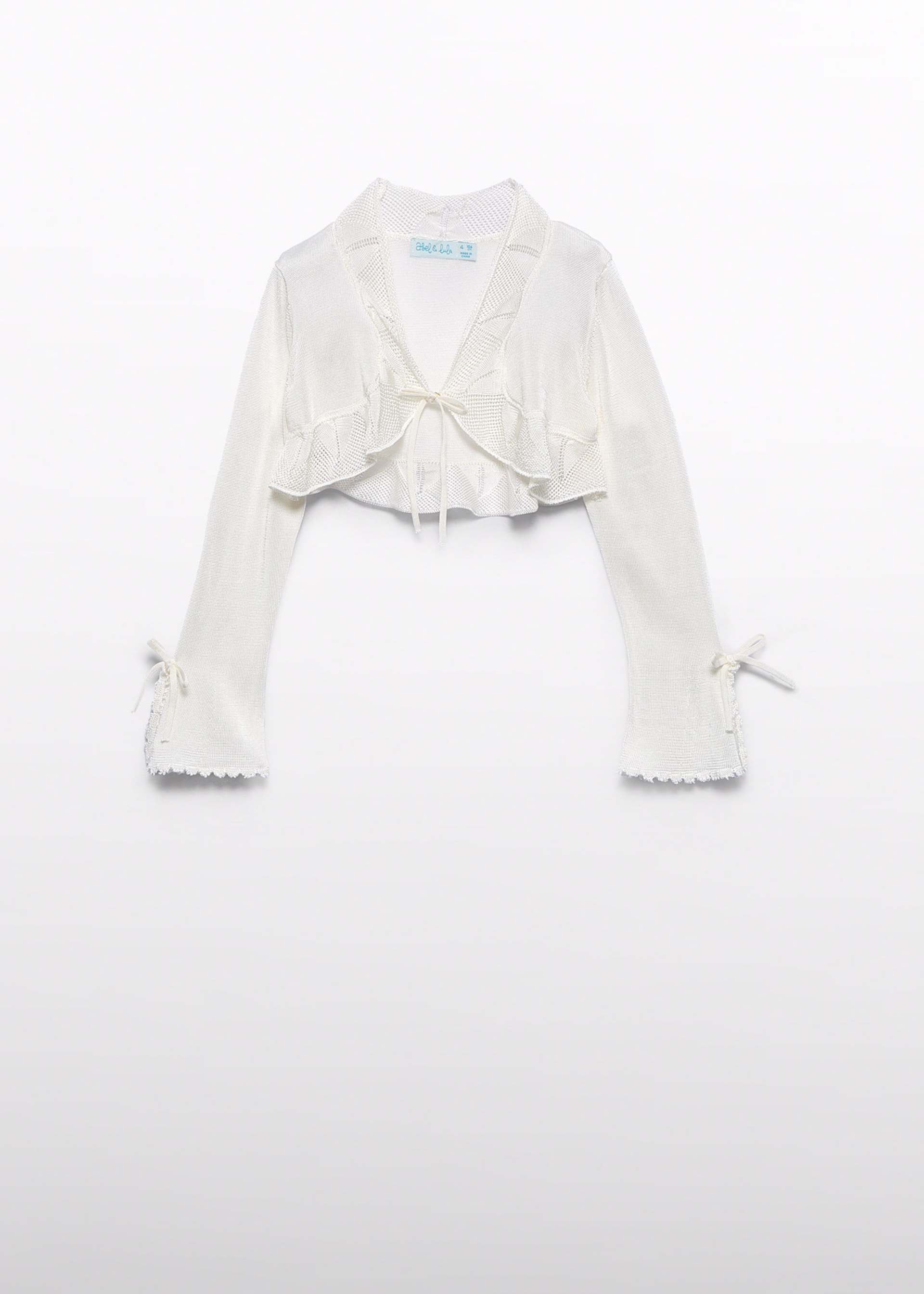 Rebeca tricot manga campana niña