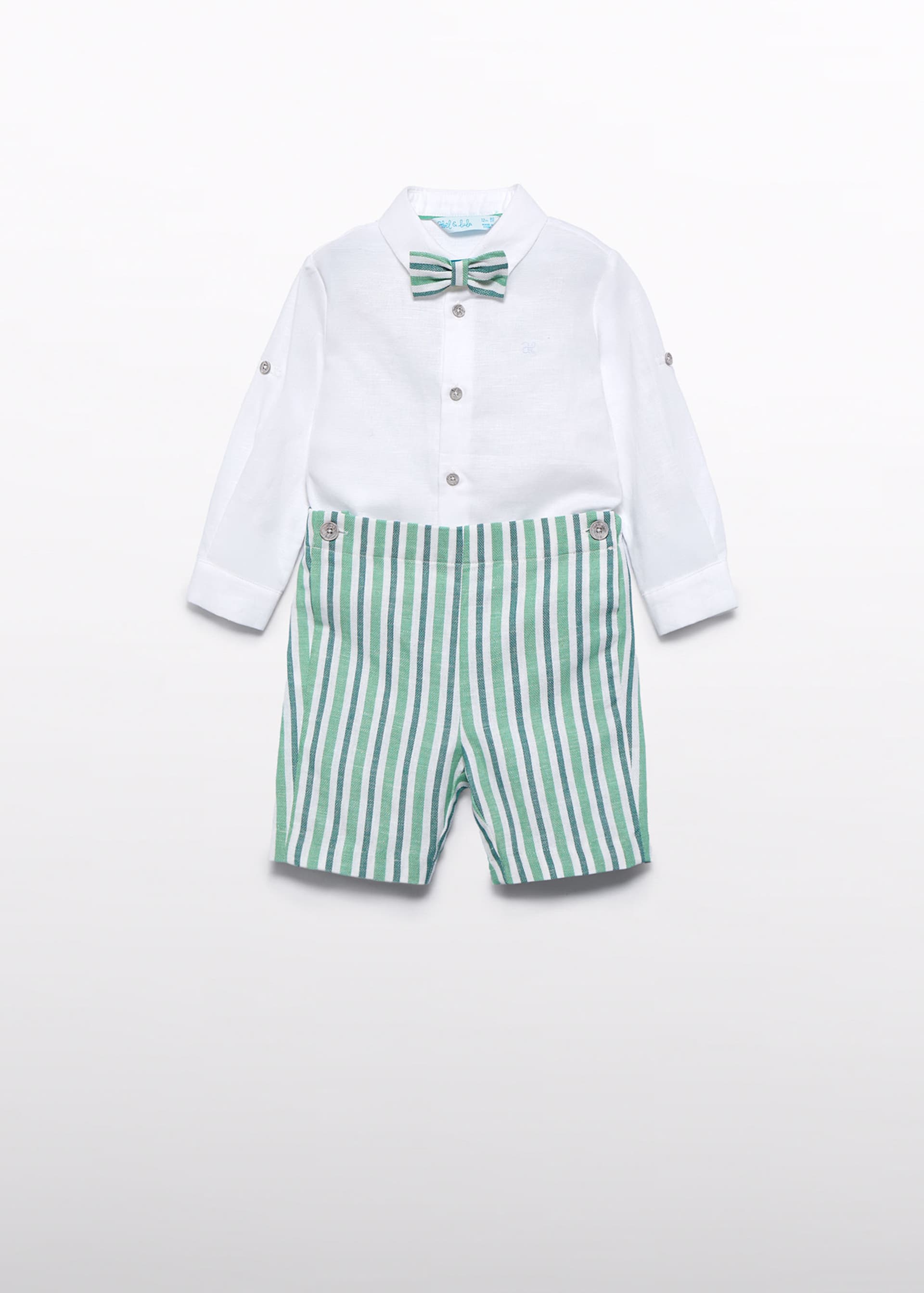 Boy striped bermuda set