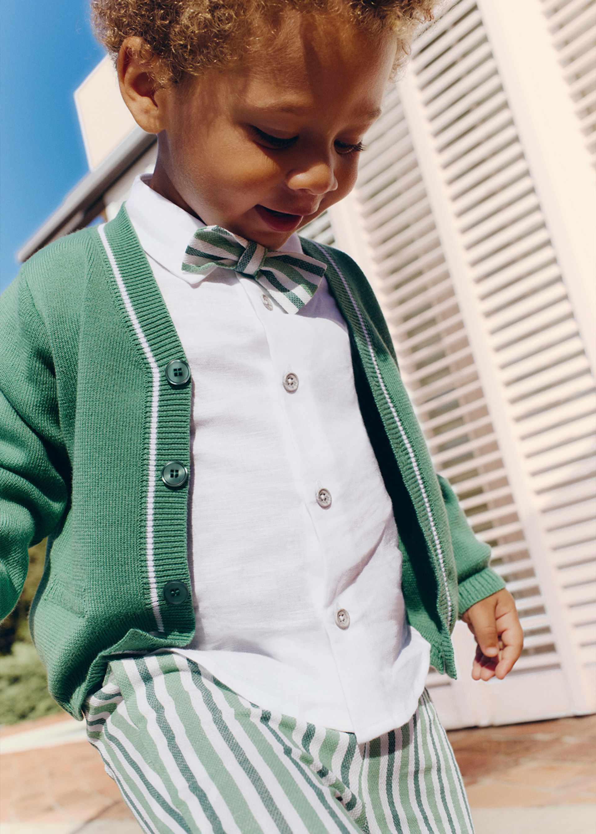 Baby shorts and shirt with bow tie set