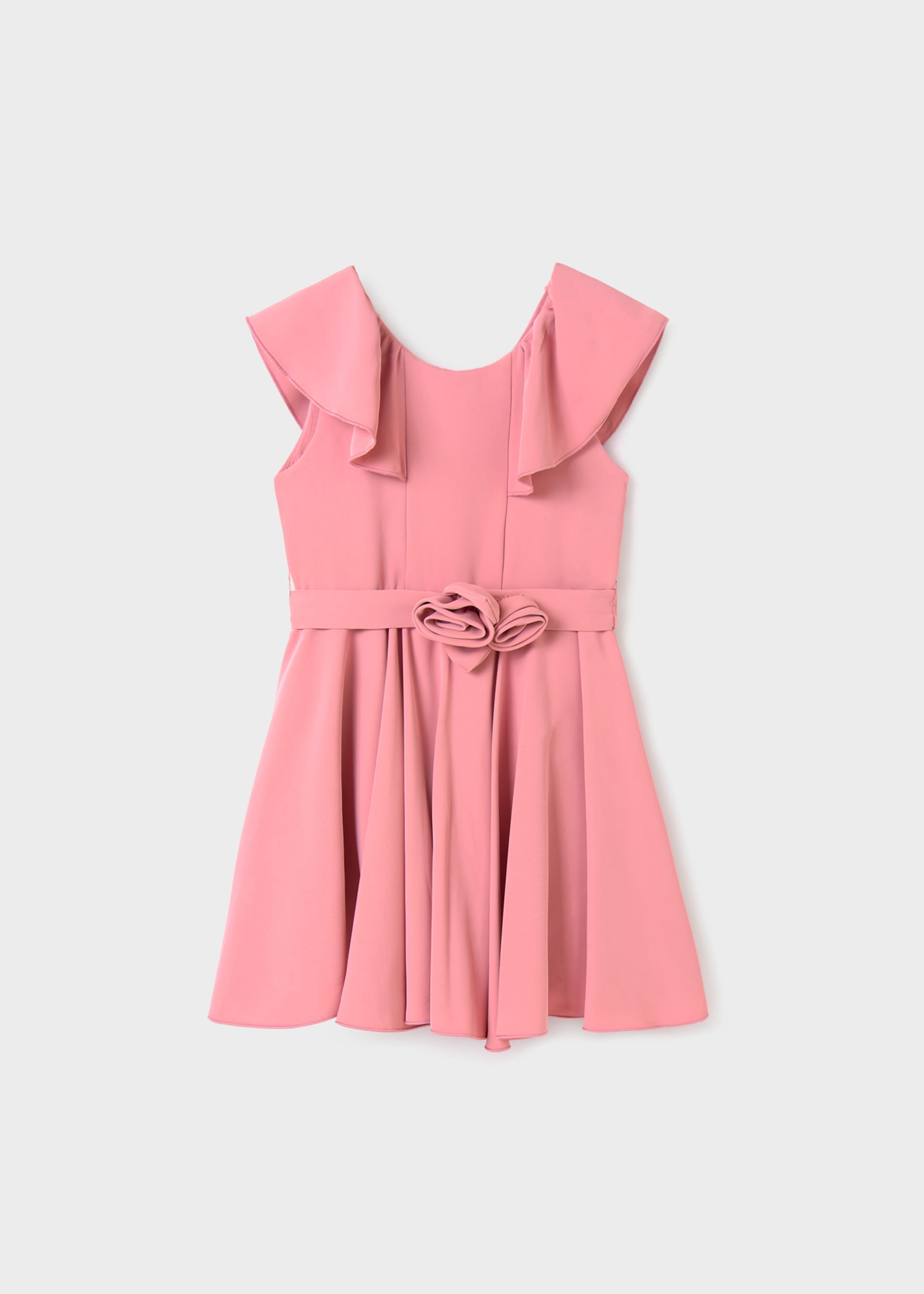 Girl Flowy Crepe Dress